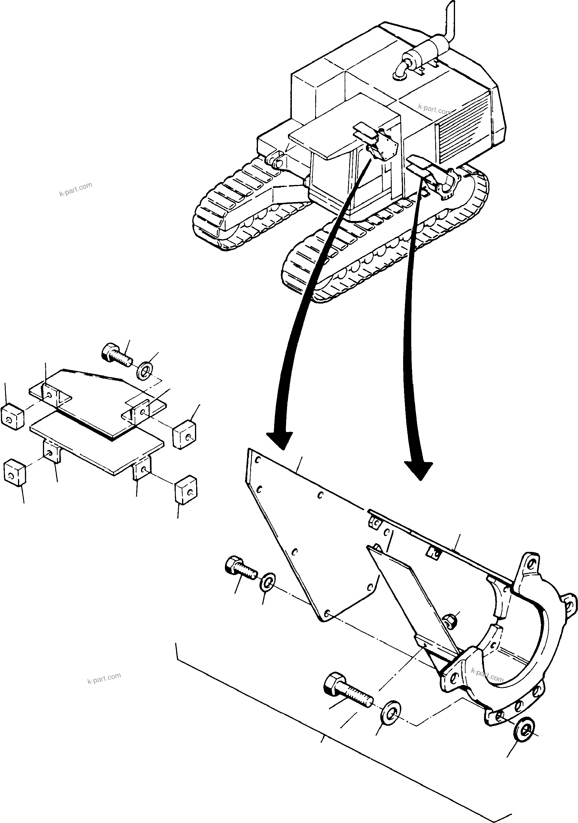 Komatsu parts book diagram for H65 26051: DRIVE PROTECTION