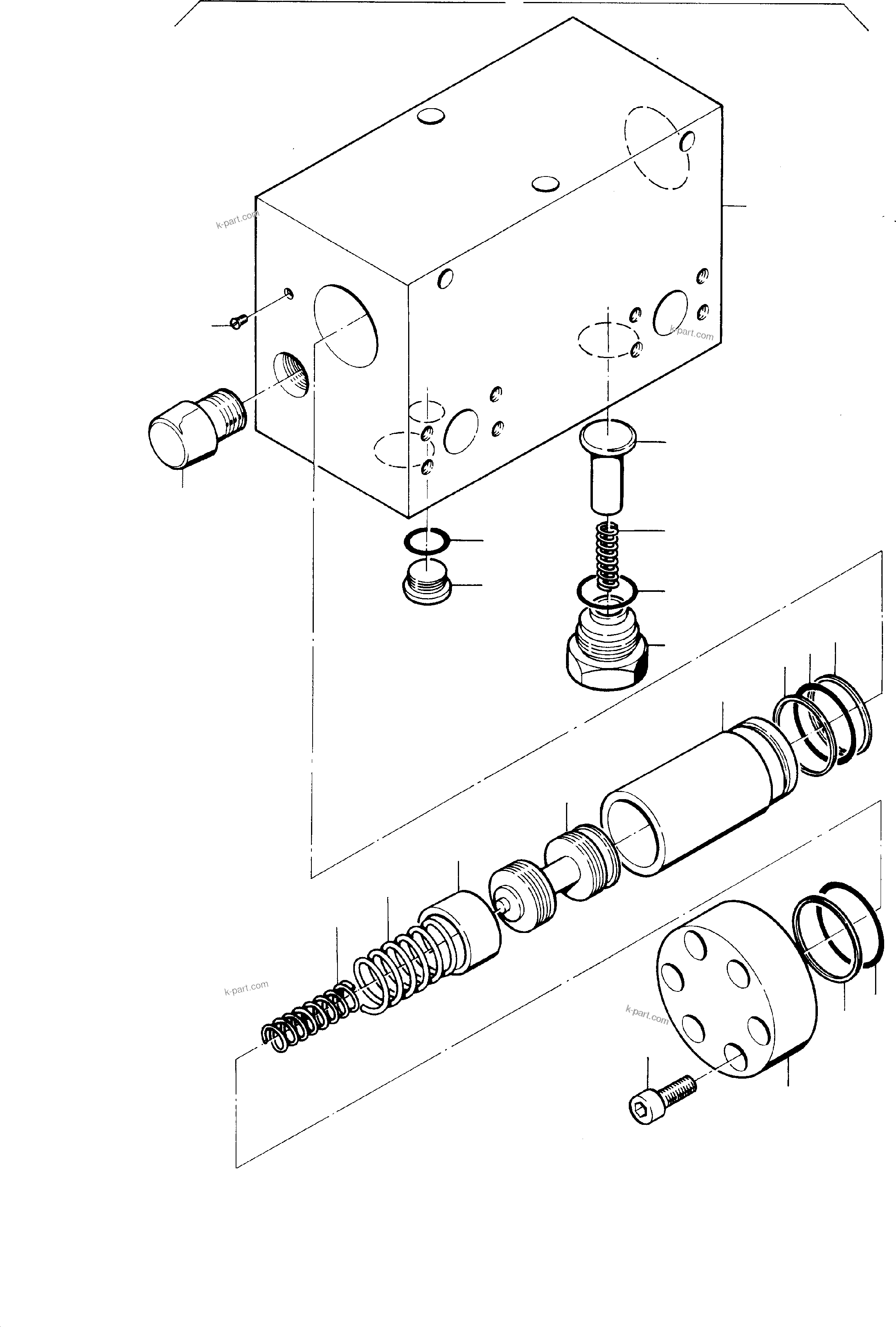 Komatsu parts book diagram for PC3000-6 S/N 46151: TRAVELLING GEAR BRAKE VALVE