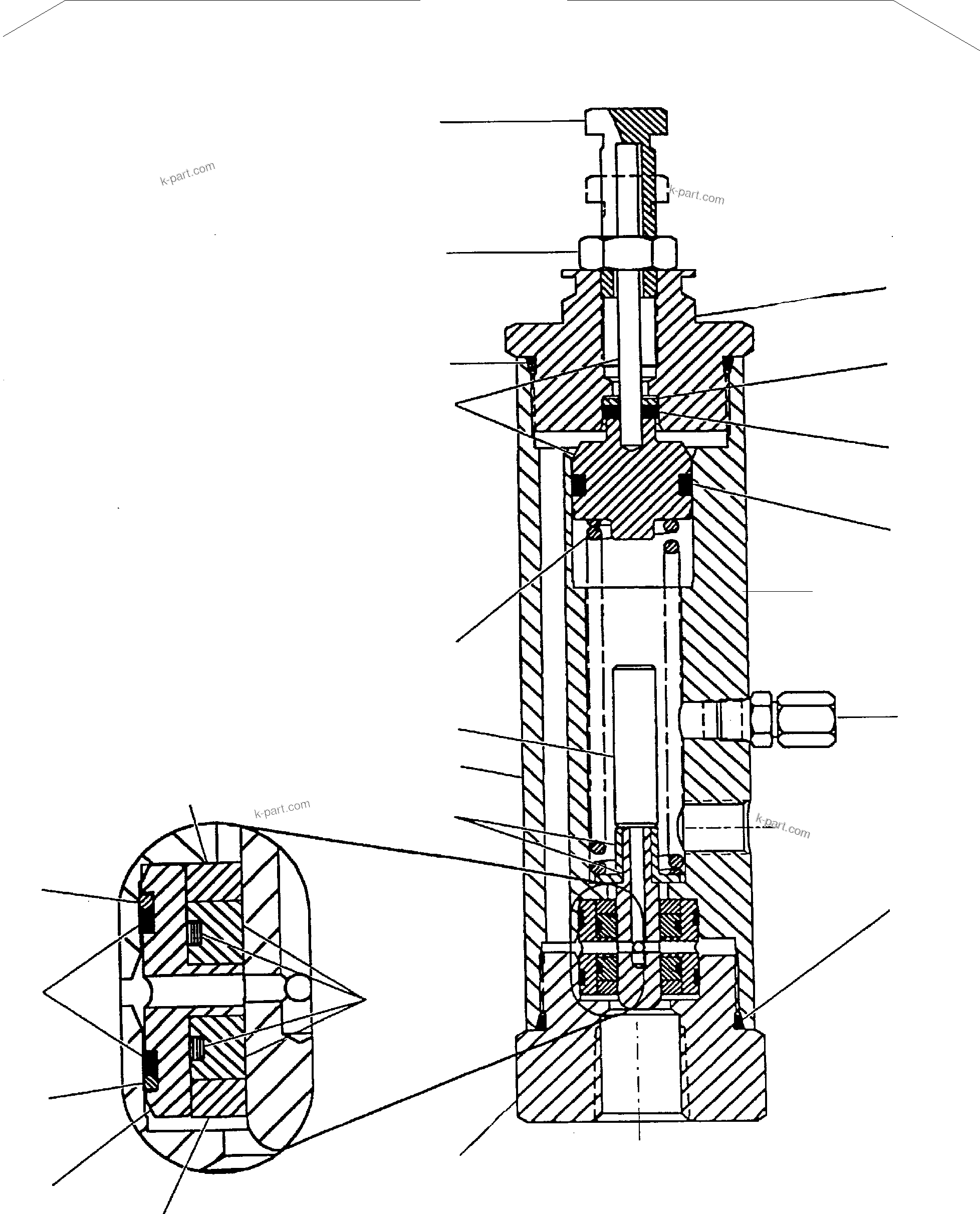 Komatsu parts book diagram for PC3000-6 S/N 46151: METERING VALVE