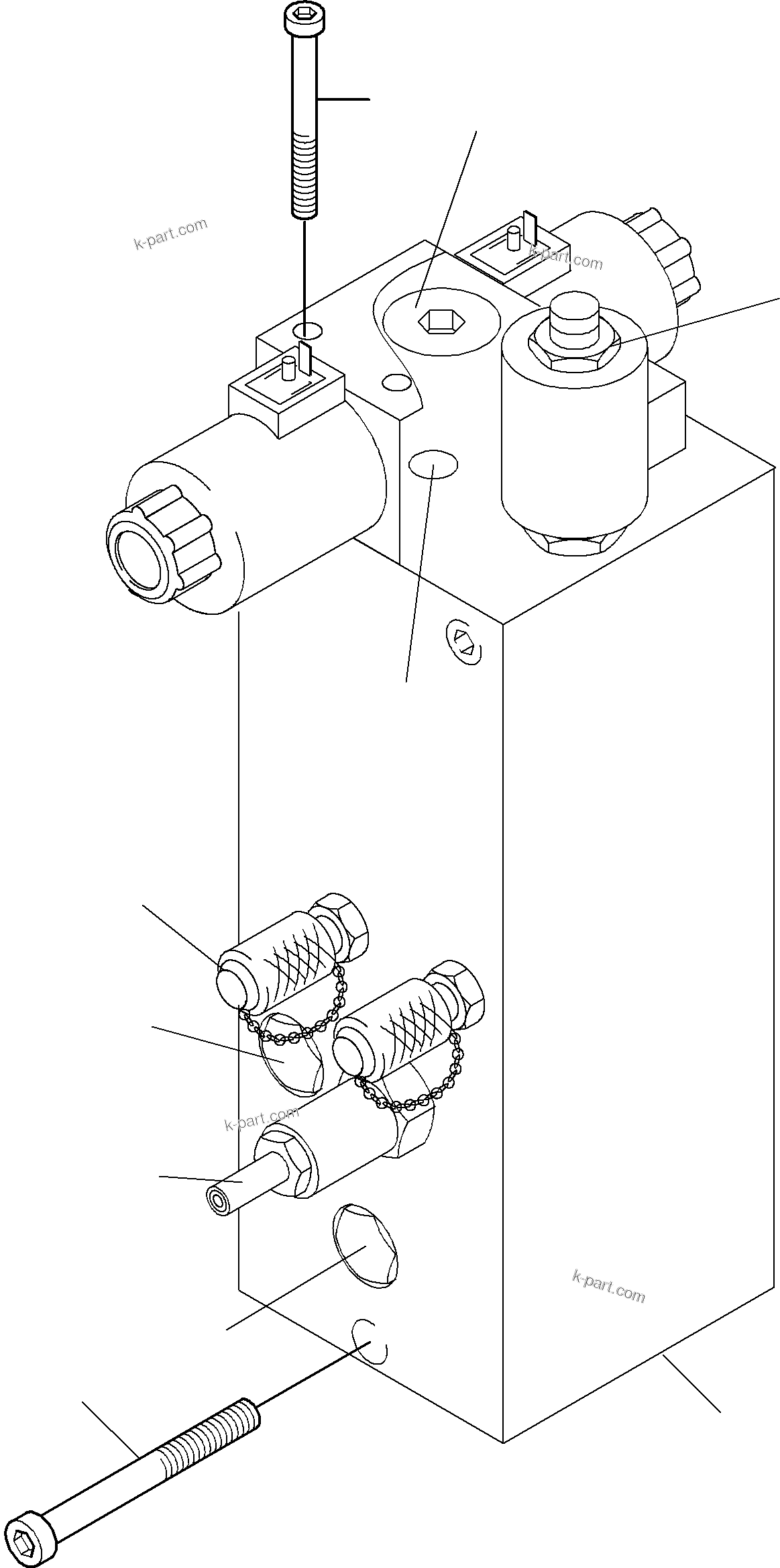 Komatsu parts book diagram for PC3000-6 S/N 46151: VALVE - LADDER 60 BAR