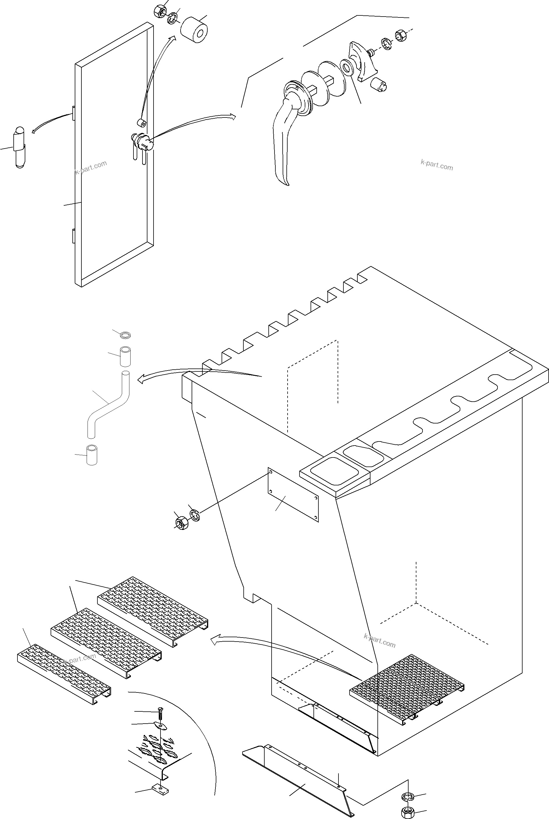 Komatsu parts book diagram for PC3000-6 S/N 46151: CAB SUPPORT