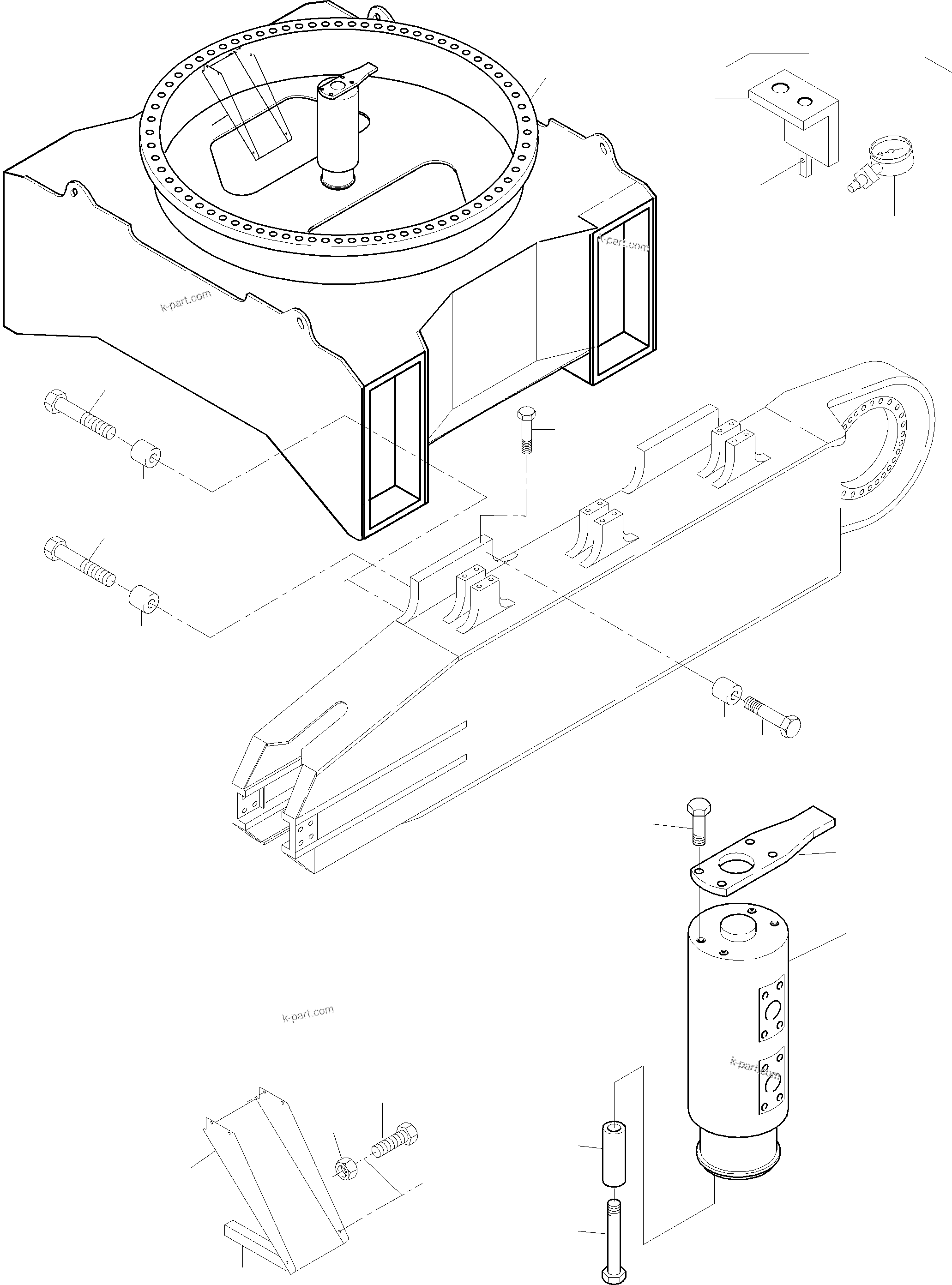 Komatsu parts book diagram for PC3000-6 S/N 46151: CARBODY