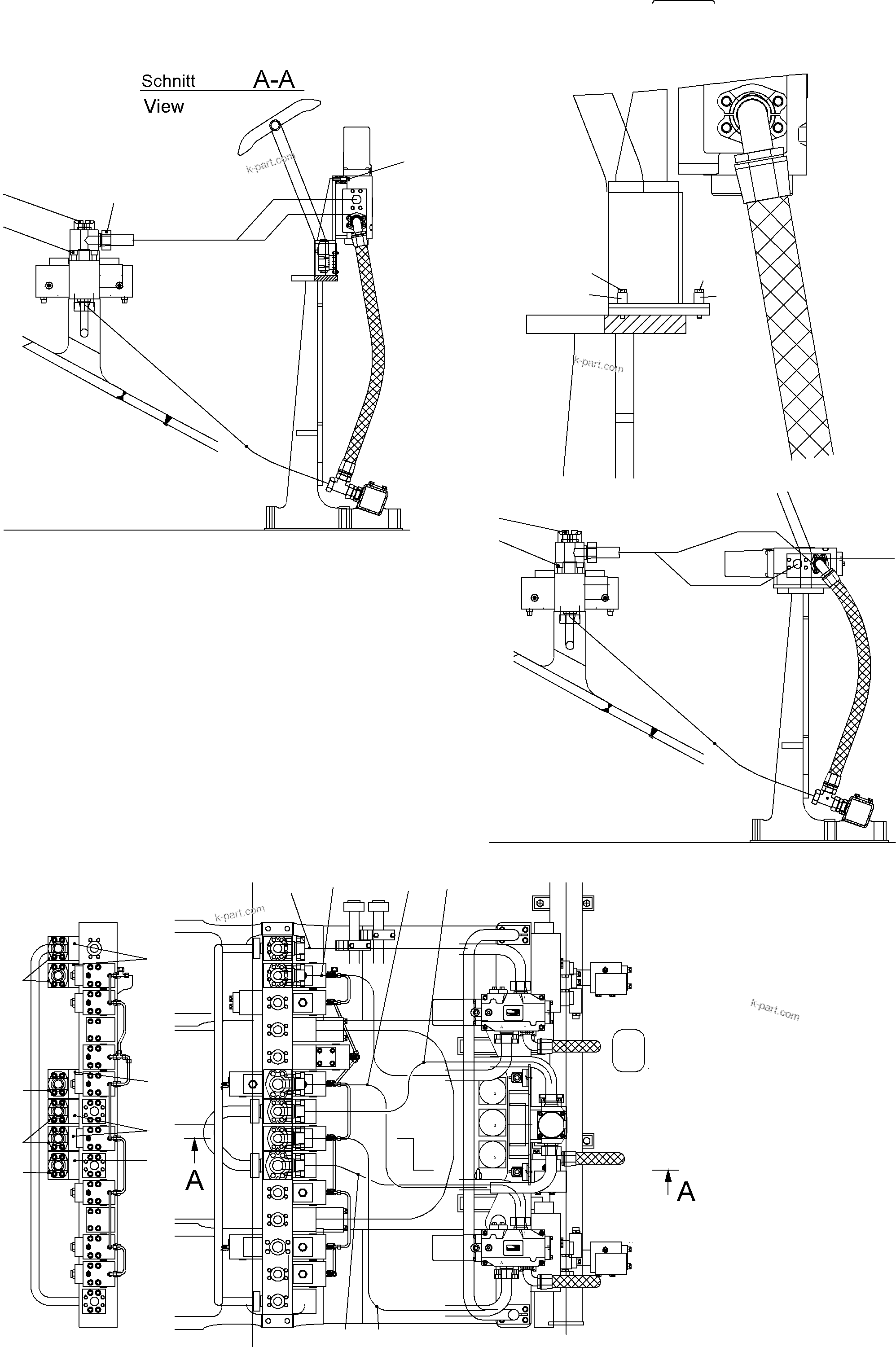 Komatsu parts book diagram for PC3000-6 S/N 46151: FLOAT POSITION