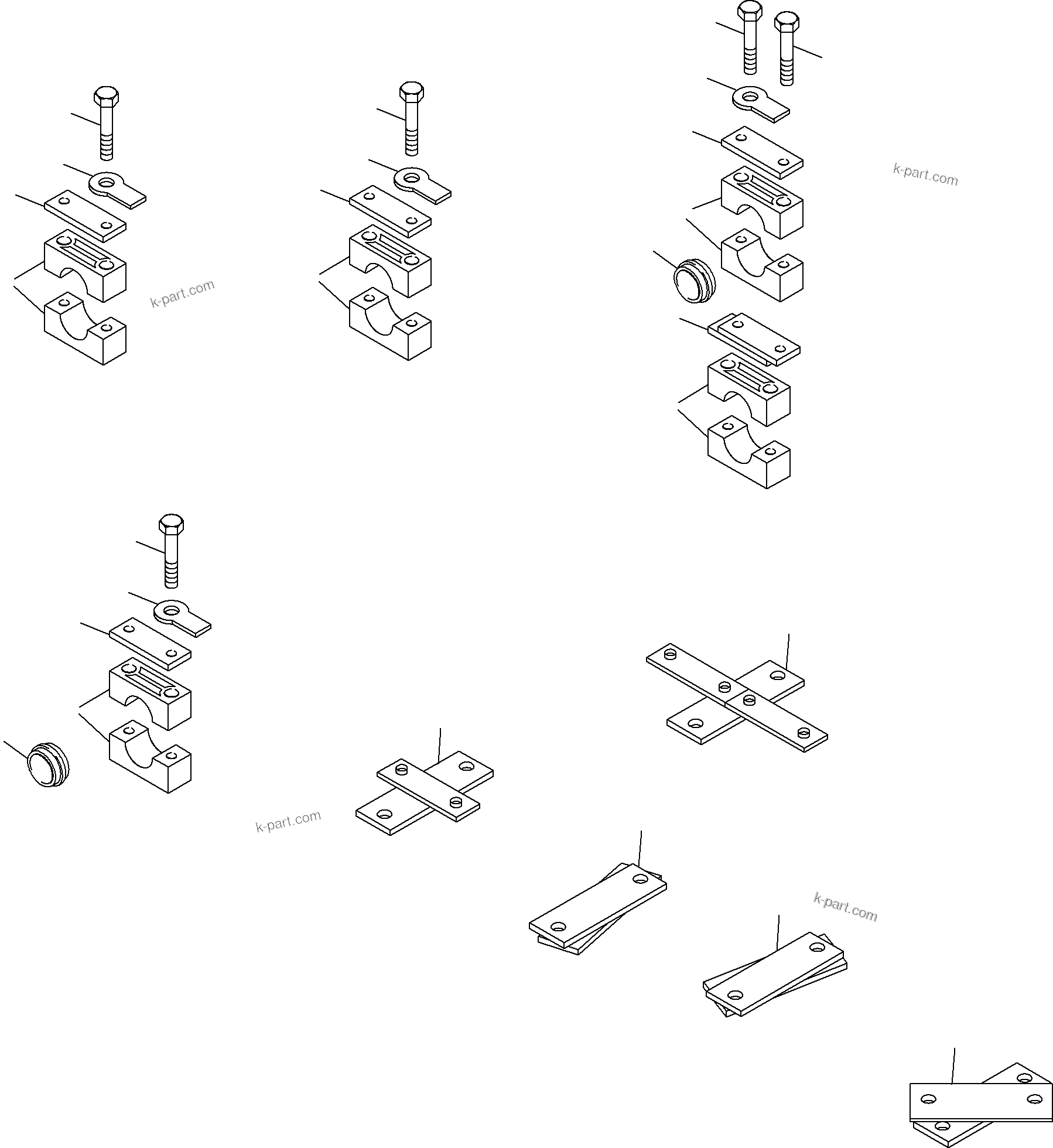 Komatsu parts book diagram for PC3000-6 S/N 46151: RETURN LINES - MANIFOLD (BE)