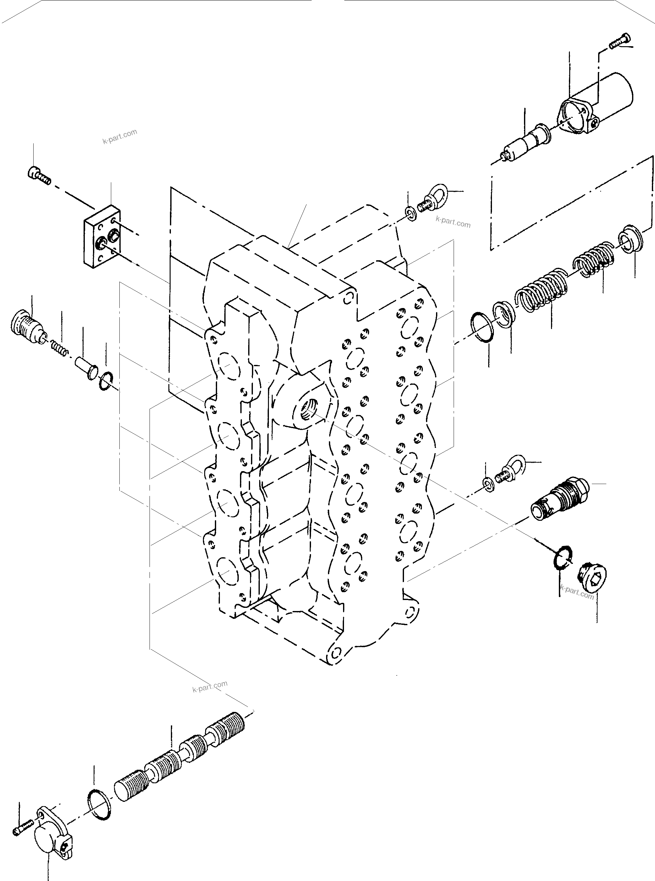 Komatsu parts book diagram for PC3000-6 S/N 46165: CONTROL BLOCK