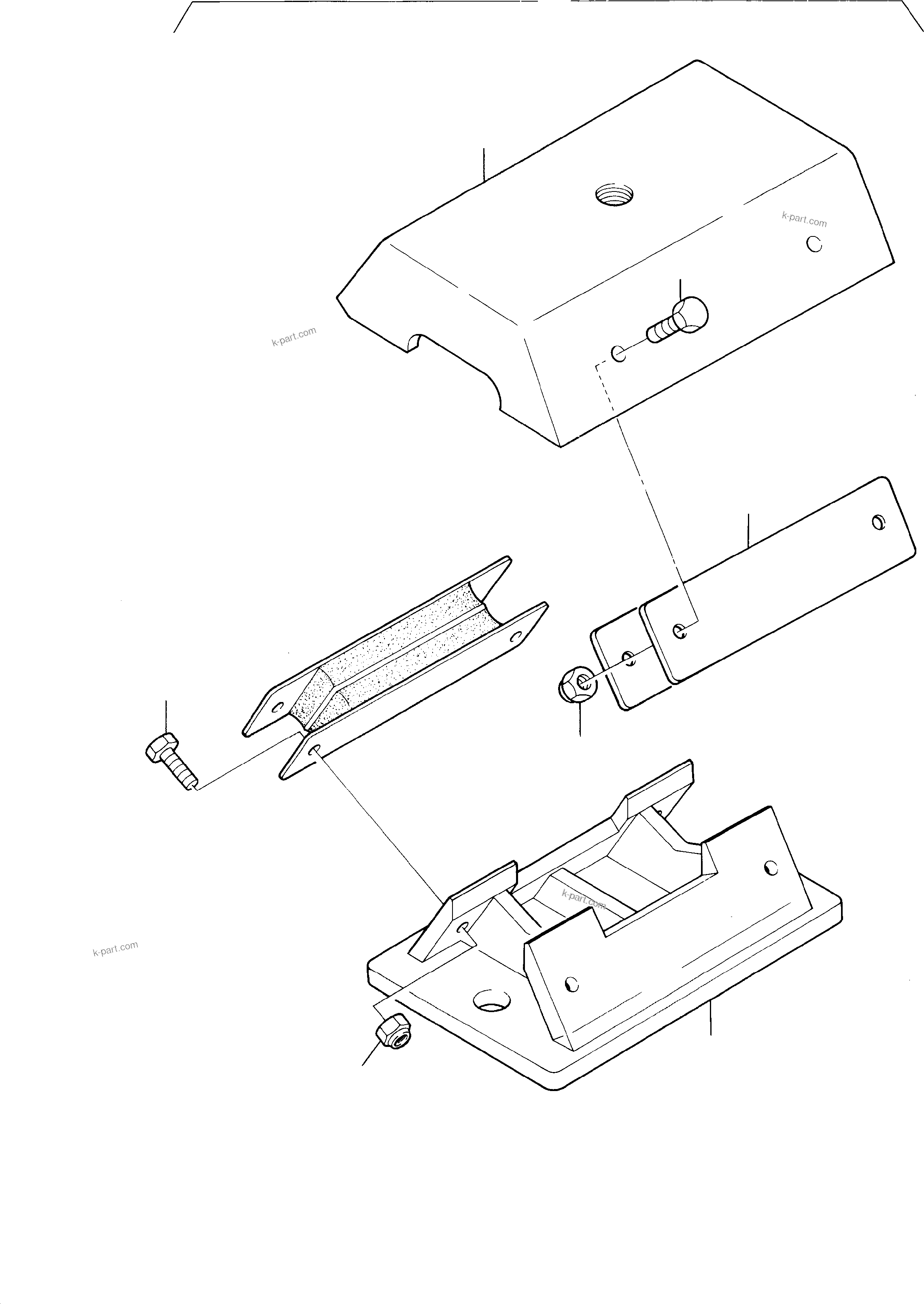 Komatsu parts book diagram for PC3000-6 S/N 46165: ENGINE MOUNTING