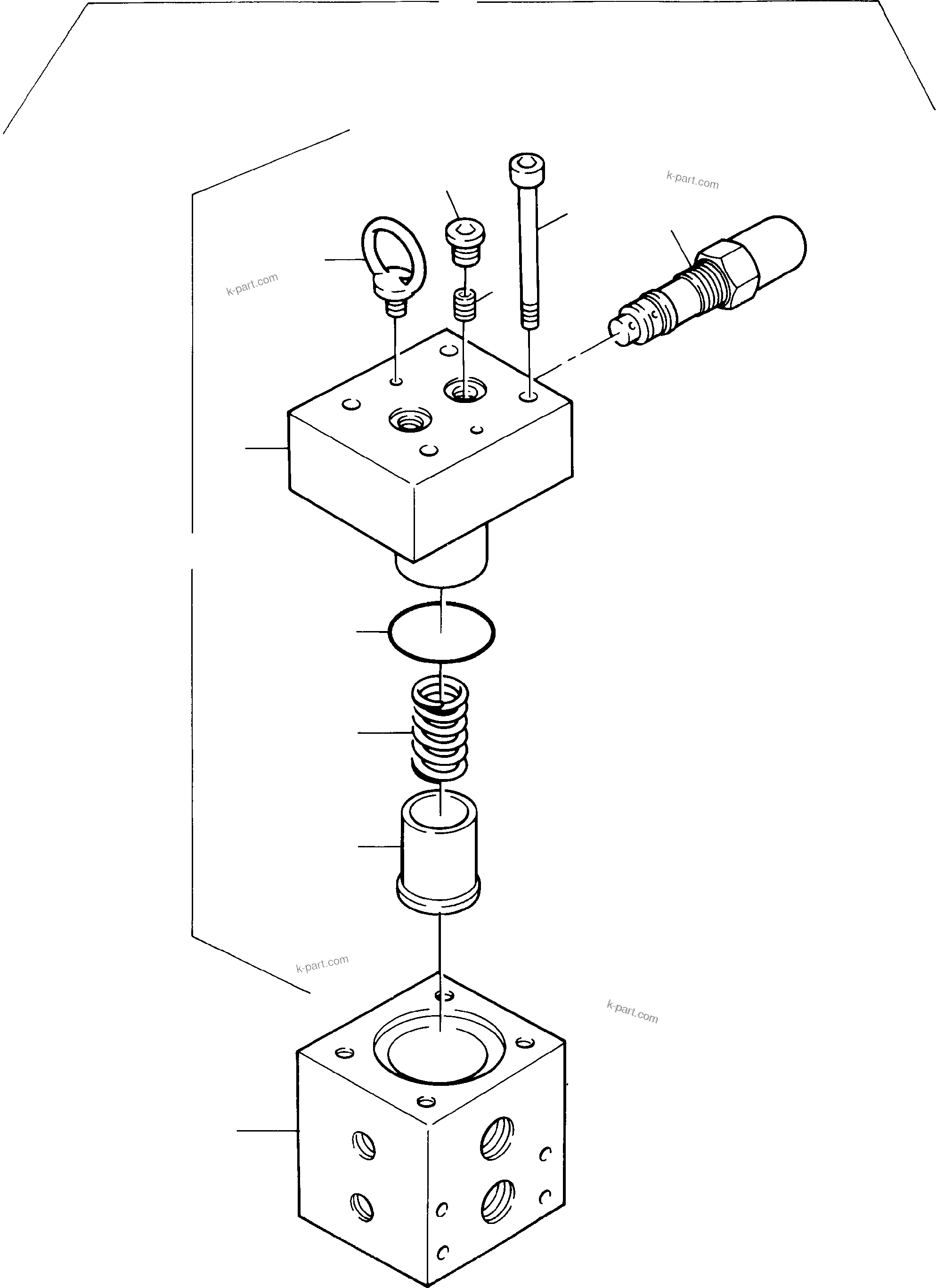 Komatsu parts book diagram for PC3000-6 S/N 46165: VALVE BLOCK