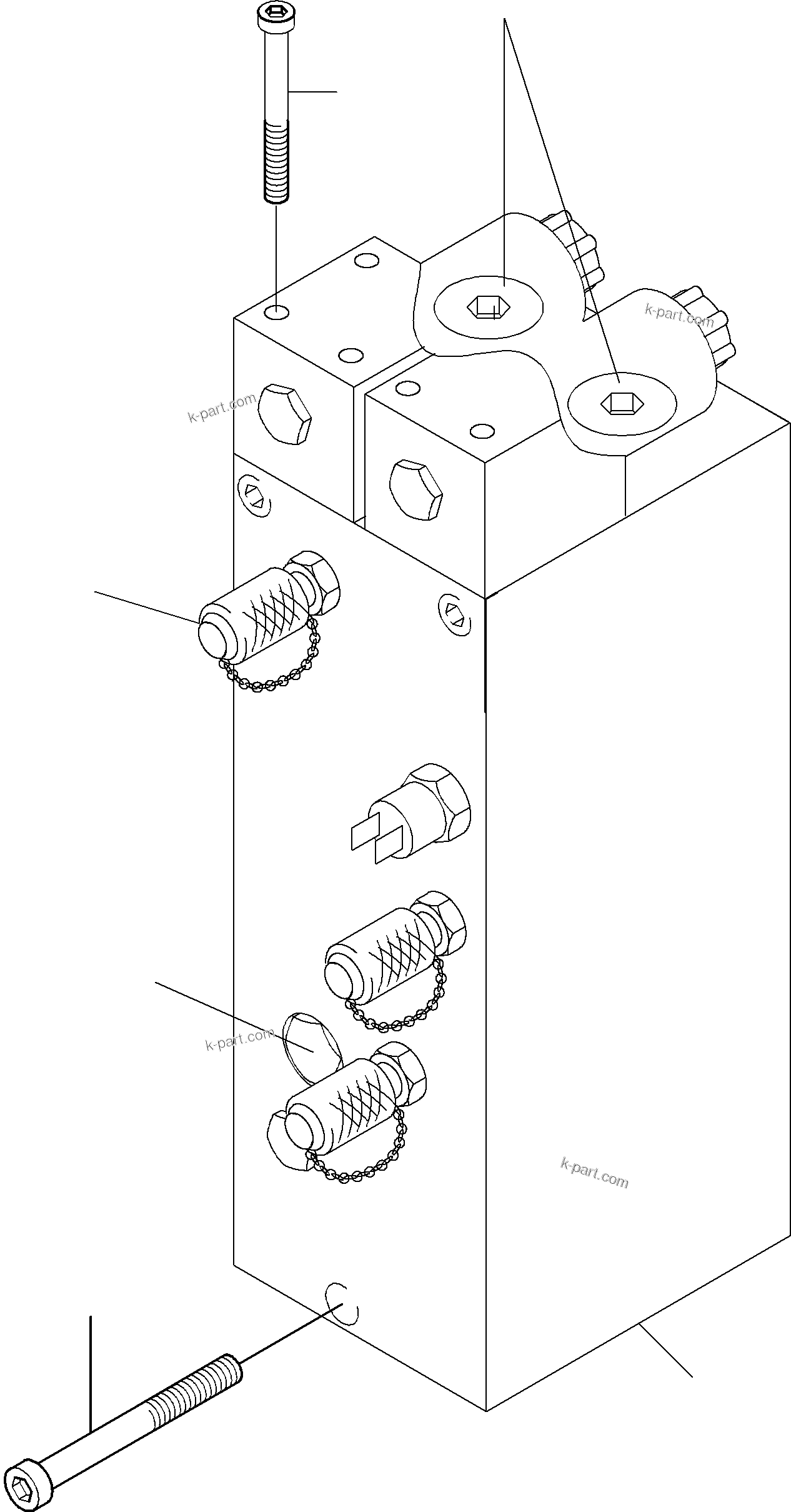 Komatsu parts book diagram for PC3000-6 S/N 46165: VALVE - SLEW GEAR
