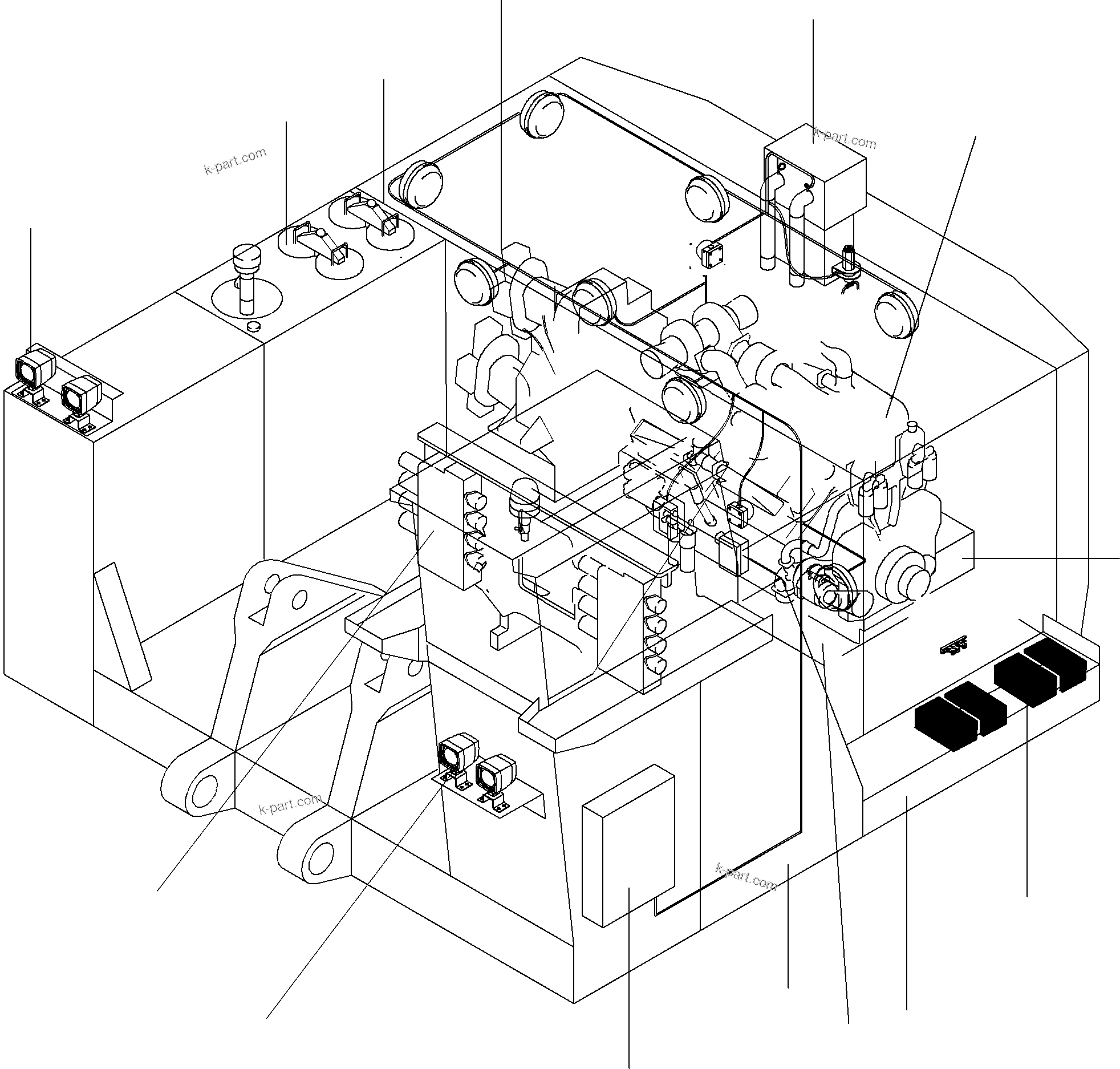 Komatsu parts book diagram for PC3000-6 S/N 46165: ELECTRIC EQUIPMENT