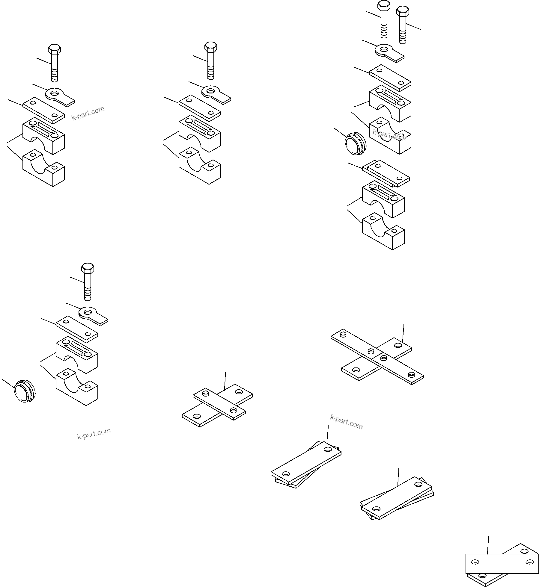 Komatsu parts book diagram for PC3000-6 S/N 46165: RETURN LINES - MANIFOLD (BE)