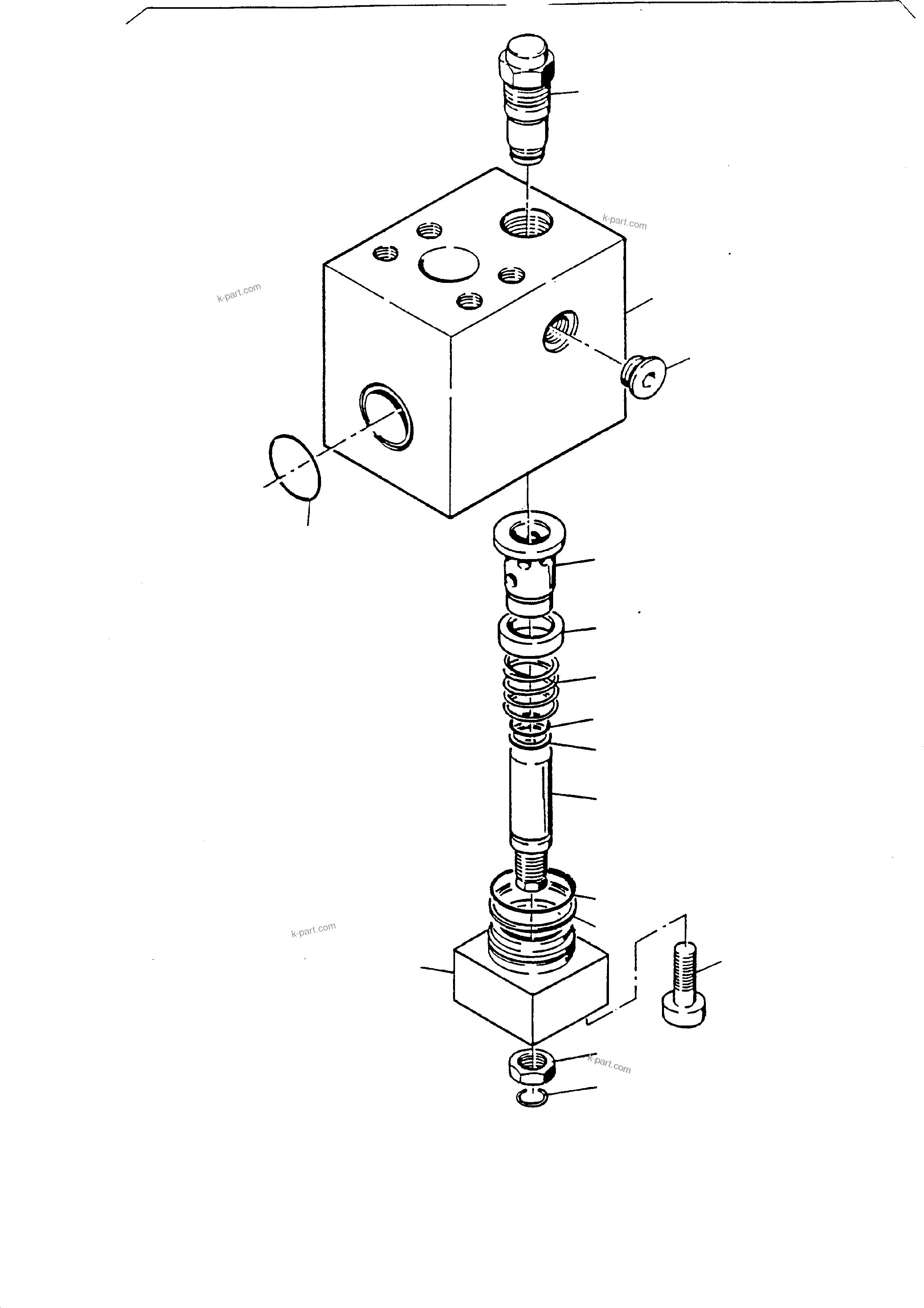 Komatsu parts book diagram for PC3000-6 S/N 46174: THROTTLE CHECK VALVE