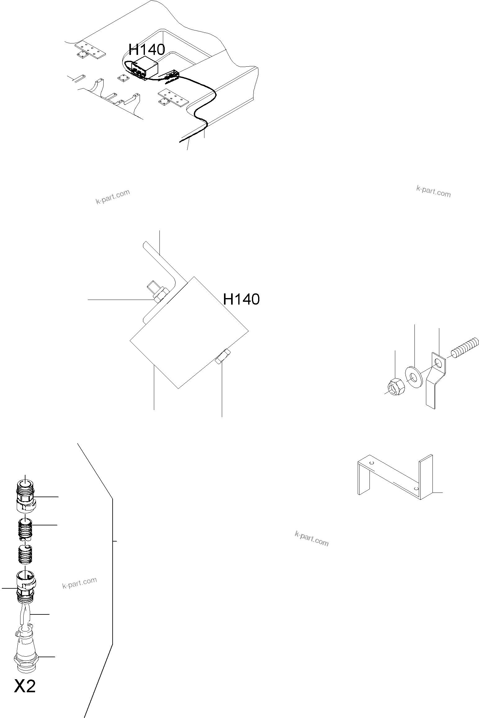 Komatsu parts book diagram for PC3000-6 S/N 46174: MOVEMENT SIGNAL ARR.