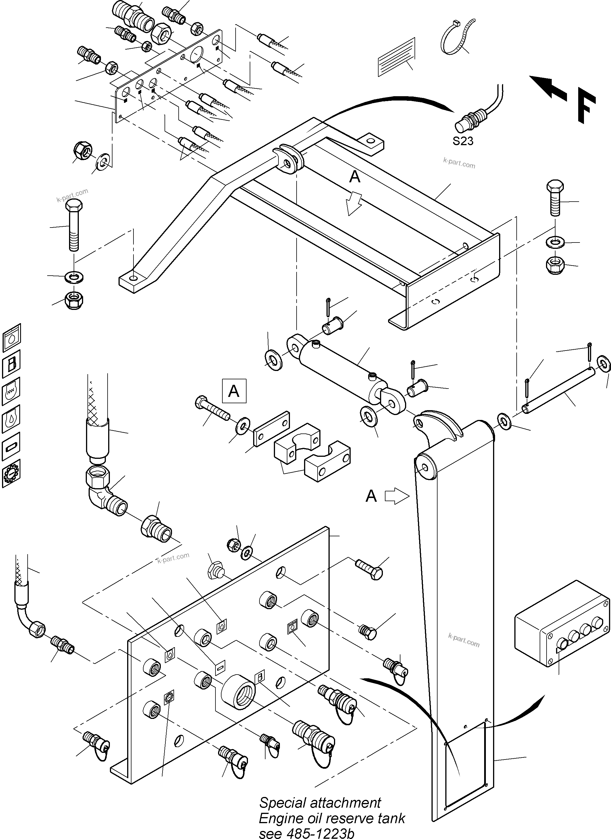 Komatsu parts book diagram for PC3000-6 S/N 46174: REFUELING EQUIPMENT
