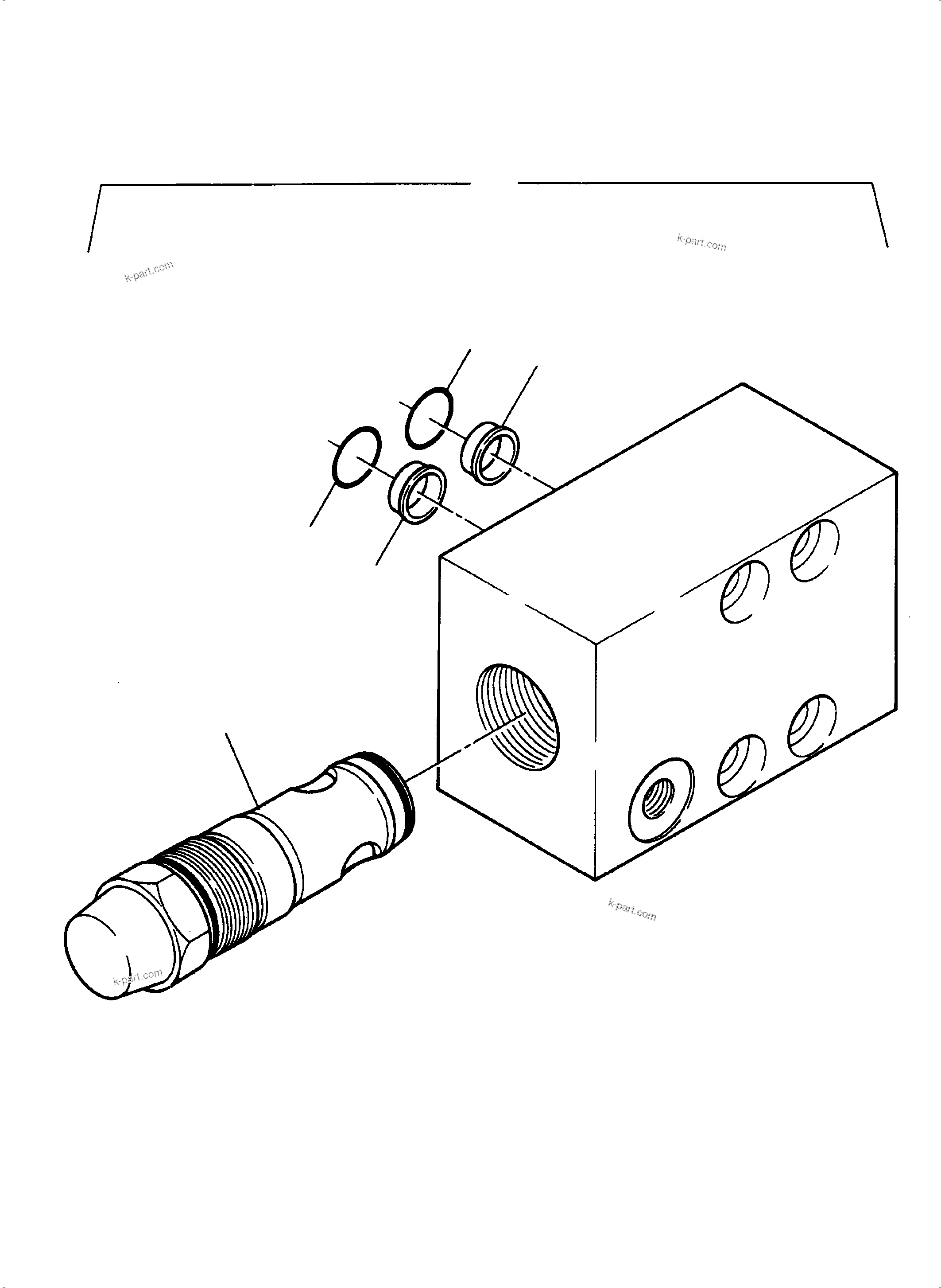 Komatsu parts book diagram for PC3000-6 S/N 46230: BLEED-OFF VALVE, PRE-CONTROLLED