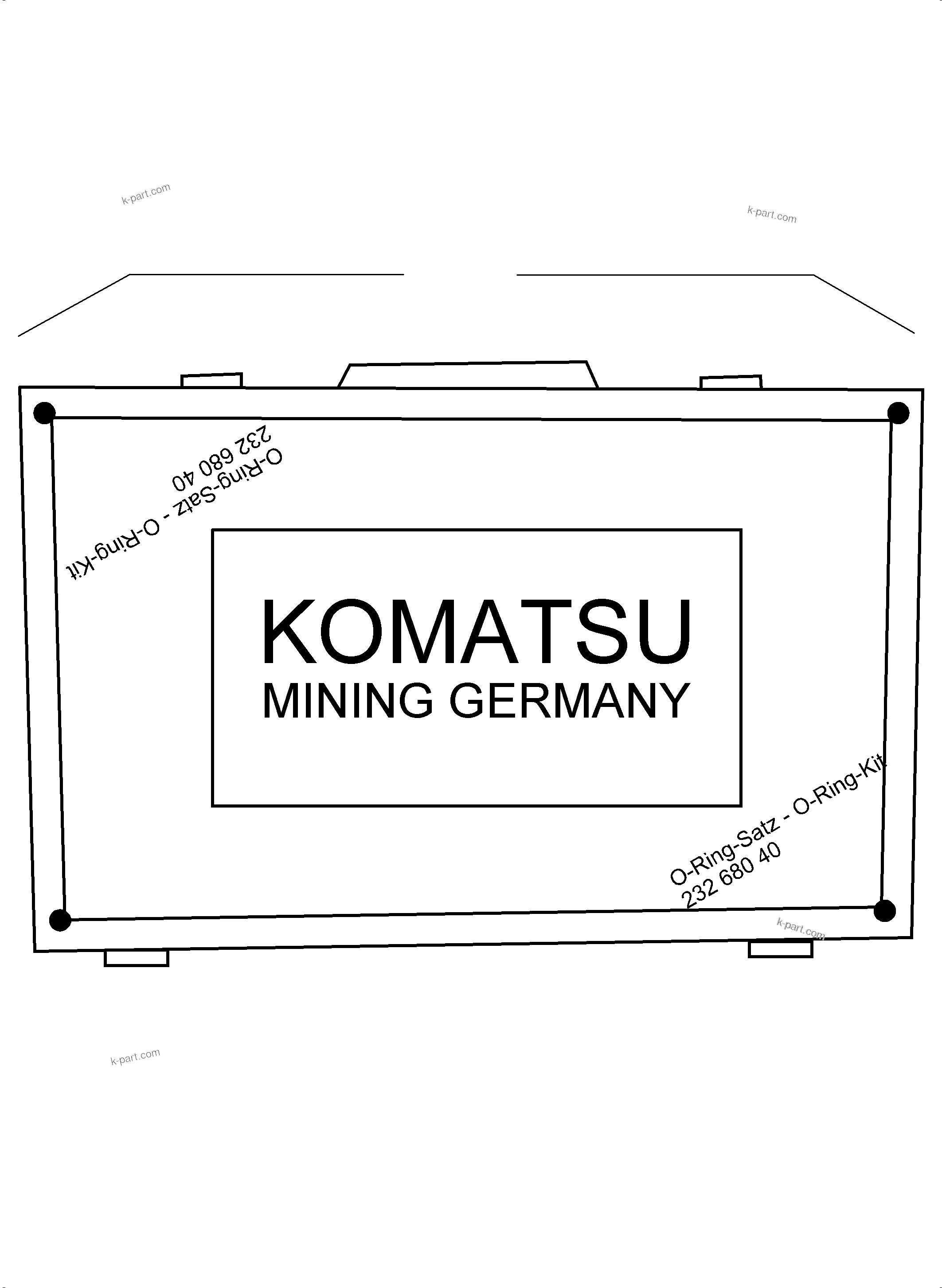 Komatsu parts book diagram for PC3000-6 S/N 46230: O-RING-KIT