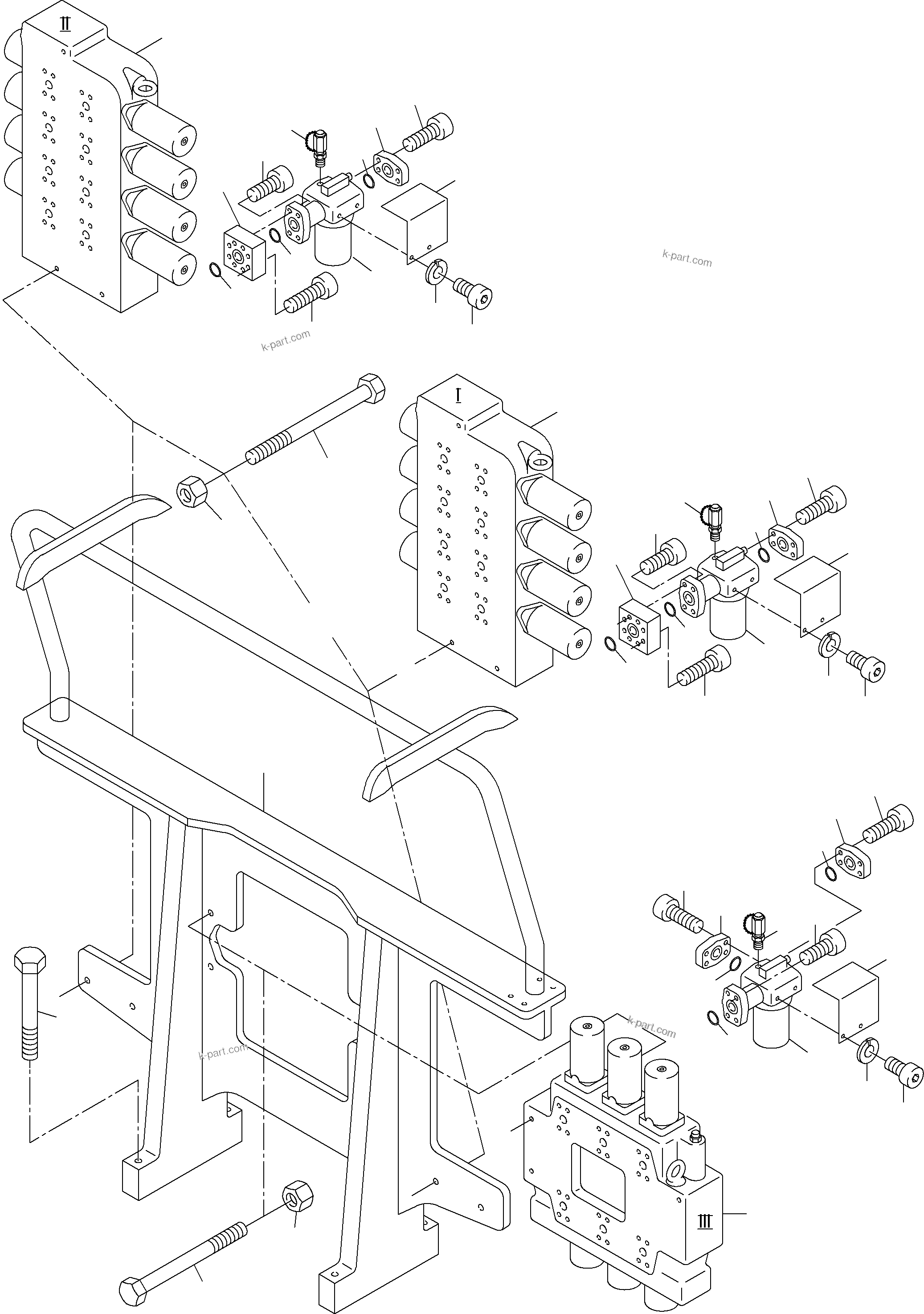 Komatsu parts book diagram for PC3000-6 S/N 46230: SUPPORT, CONTROL UNIT