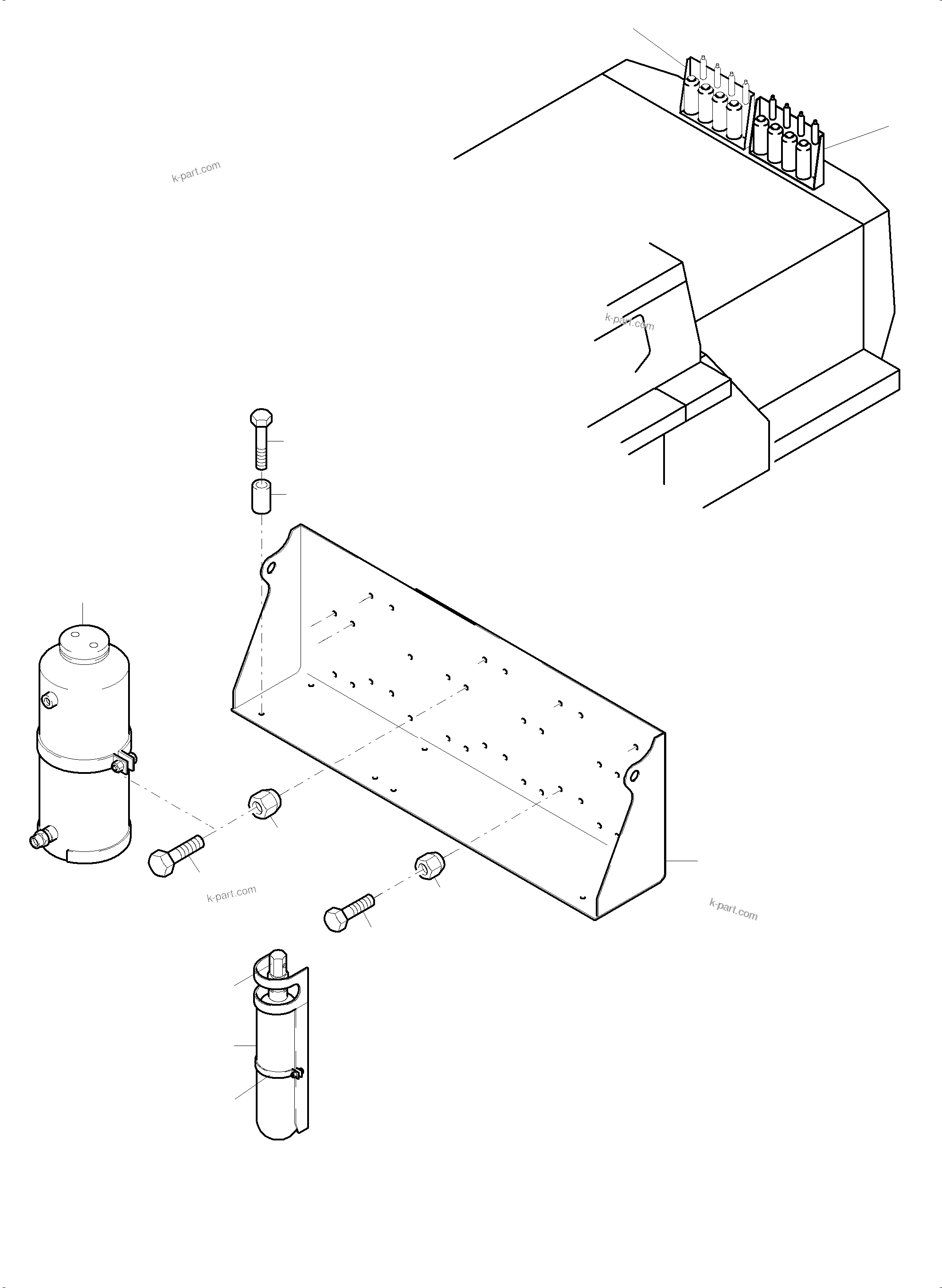 Komatsu parts book diagram for PC3000-6 S/N 46230: FIRE EXTINGUISHING EQUIPMENT