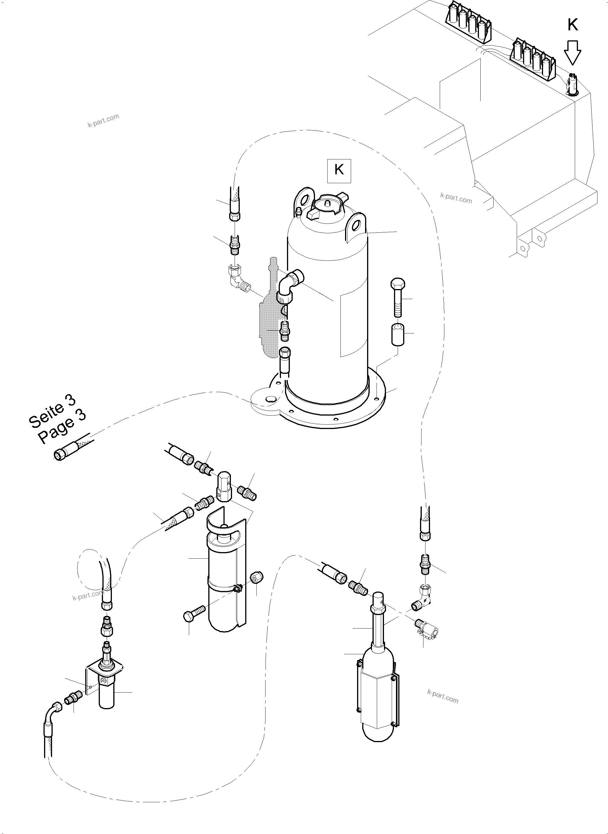 Komatsu parts book diagram for PC3000-6 S/N 46230: FIRE EXTINGUISHING EQUIPMENT