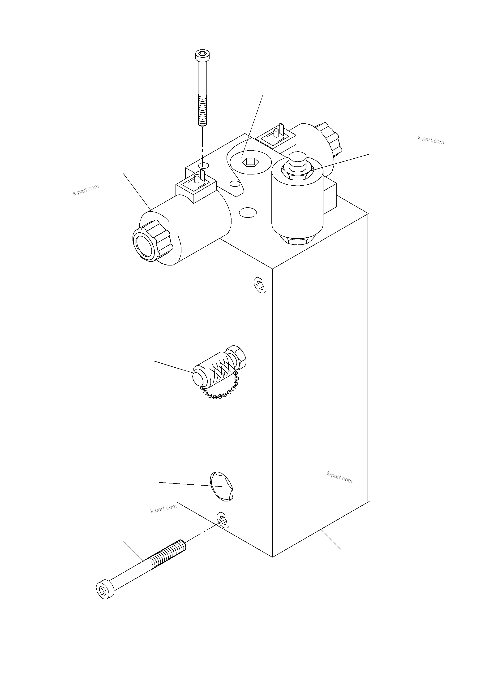 Komatsu parts book diagram for PC3000-6 S/N 46230: VALVE - REFUELING 45 BAR