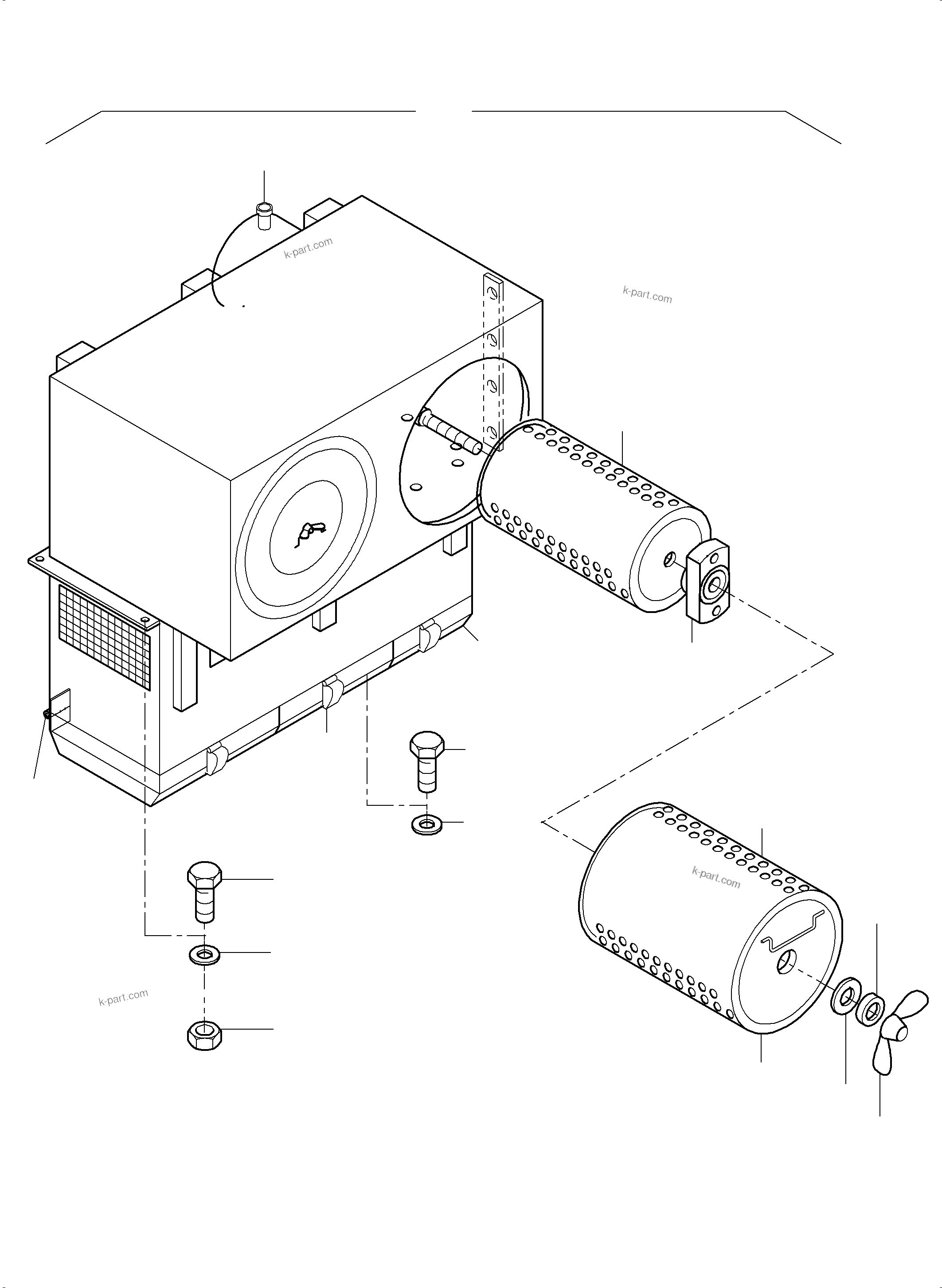 Komatsu parts book diagram for PC3000-6 S/N 46235: AIR CLEANER
