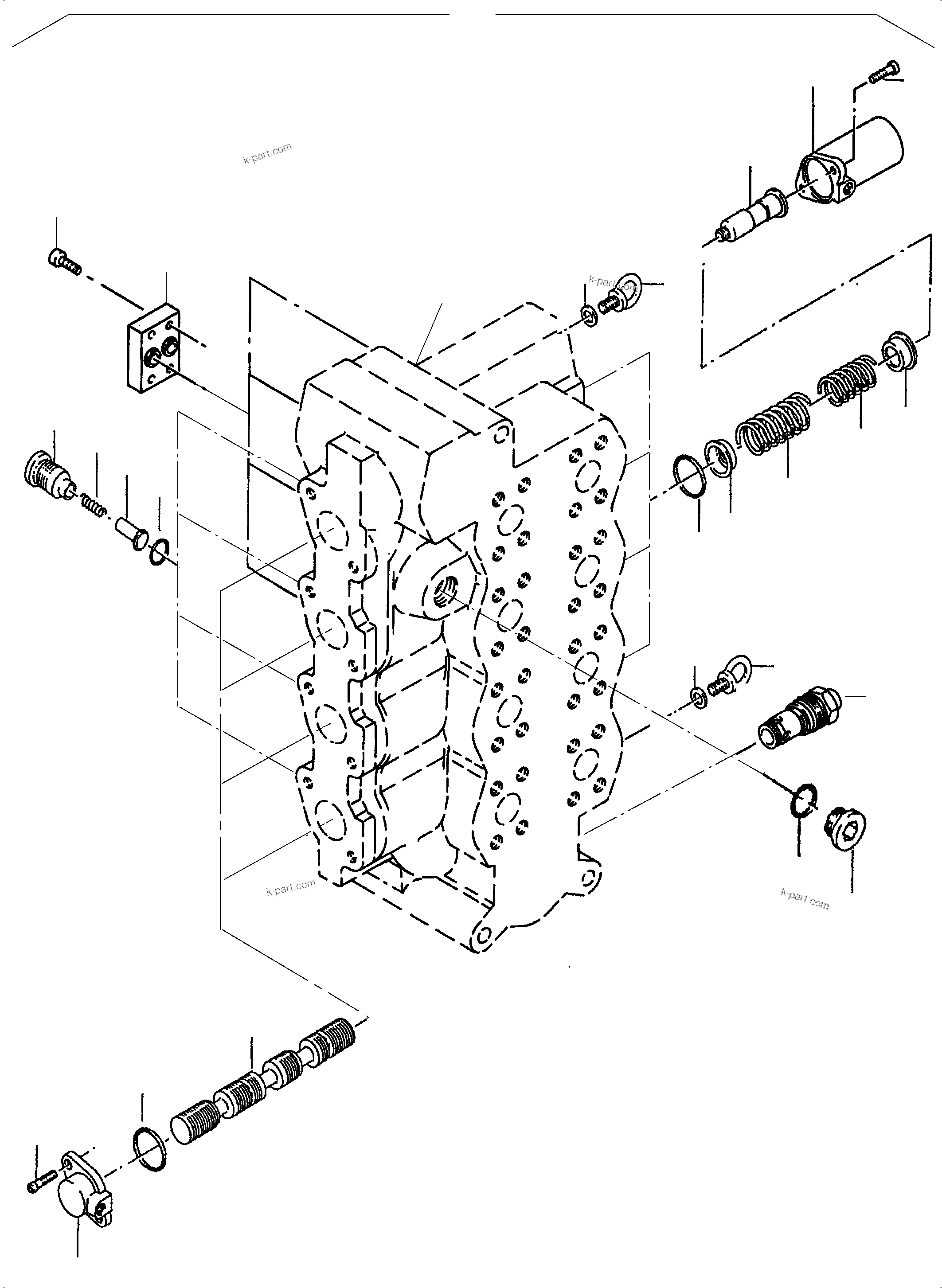 Komatsu parts book diagram for PC3000-6 S/N 46235: CONTROL BLOCK