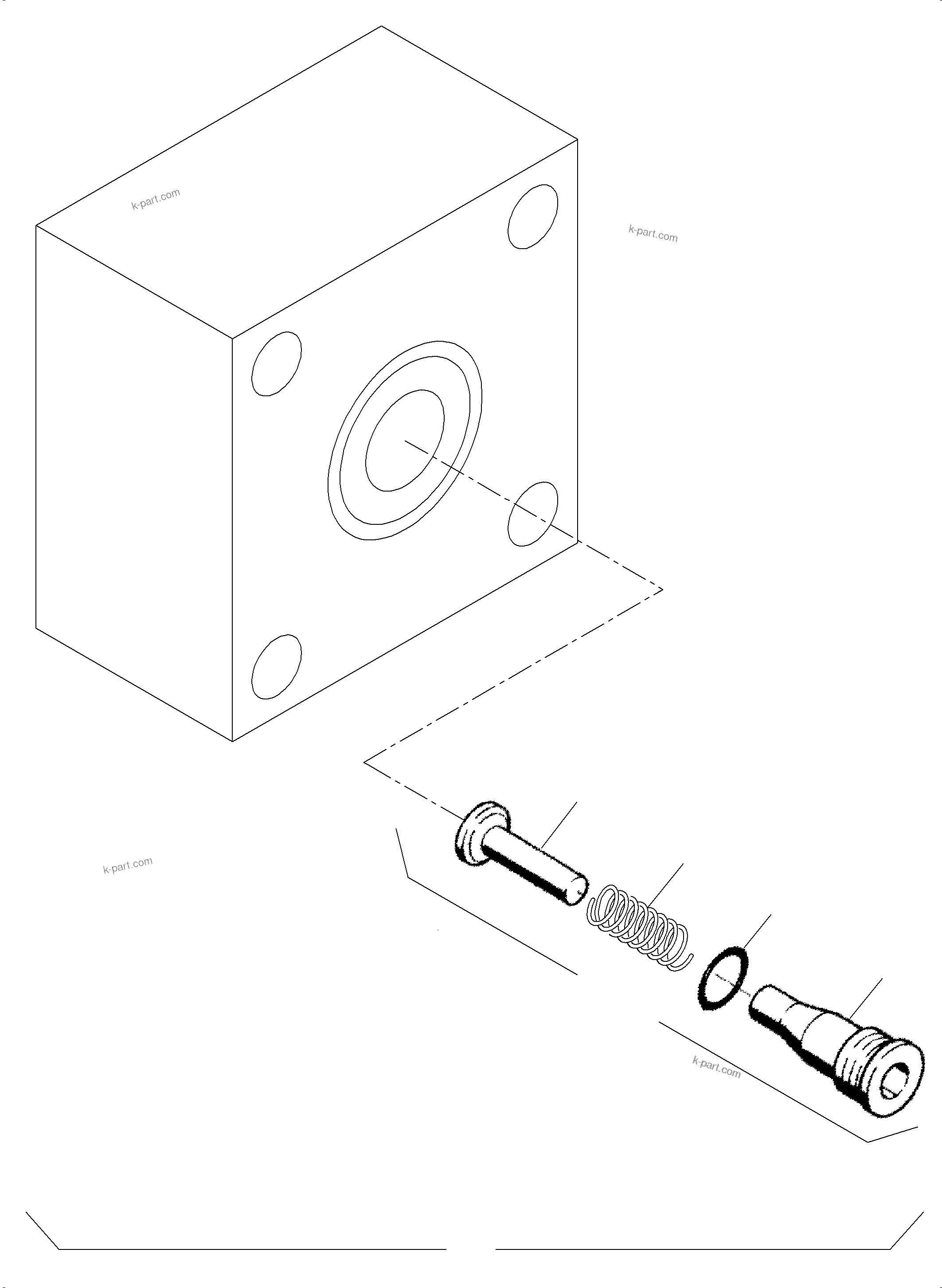 Komatsu parts book diagram for PC3000-6 S/N 46235: ANTICAVITATION VALVE