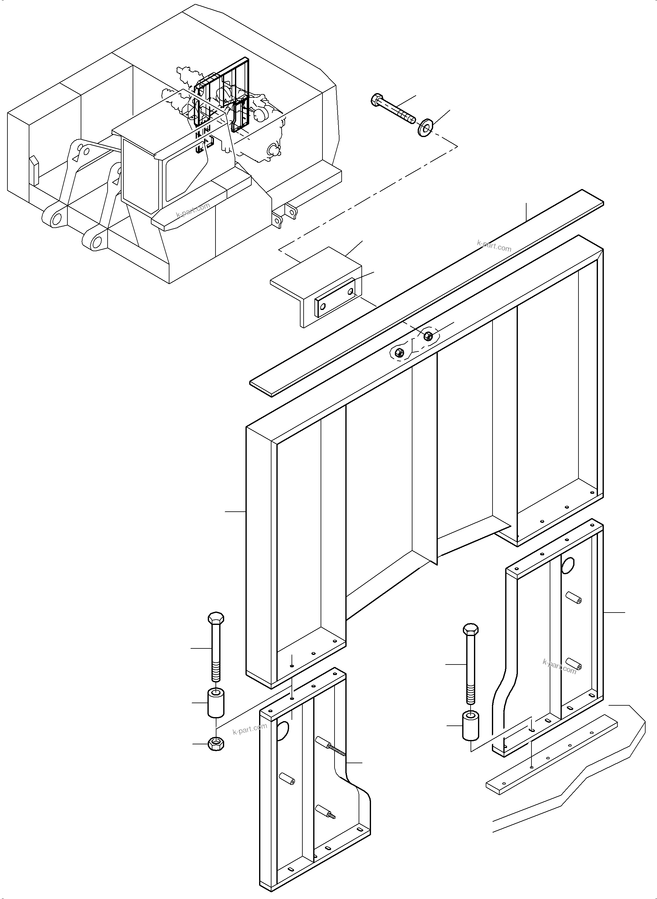 Komatsu parts book diagram for PC3000-6 S/N 46235: FIRE WALL