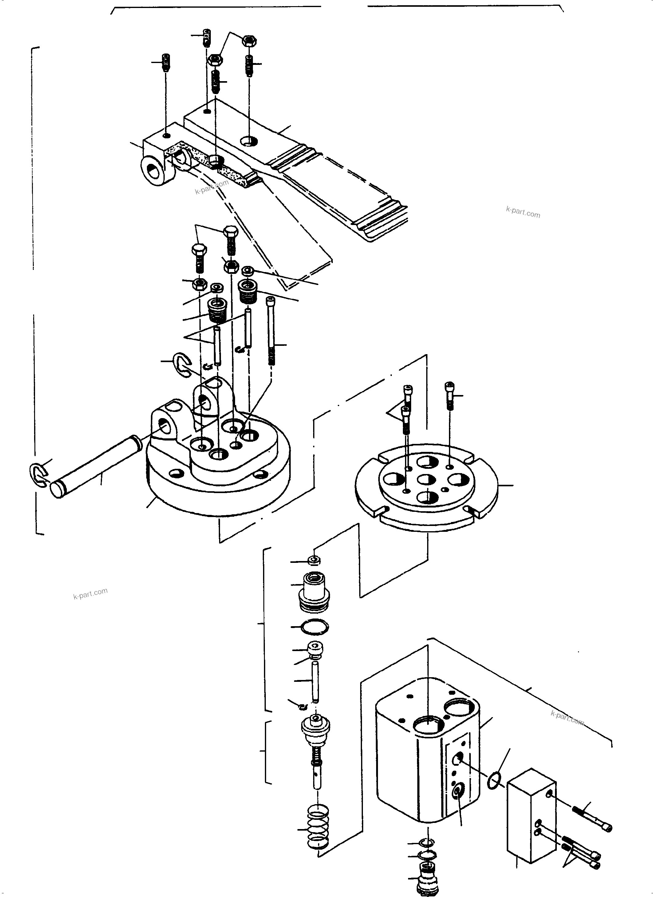 Komatsu parts book diagram for PC3000-6 S/N 46243: PILOT OIL UNIT