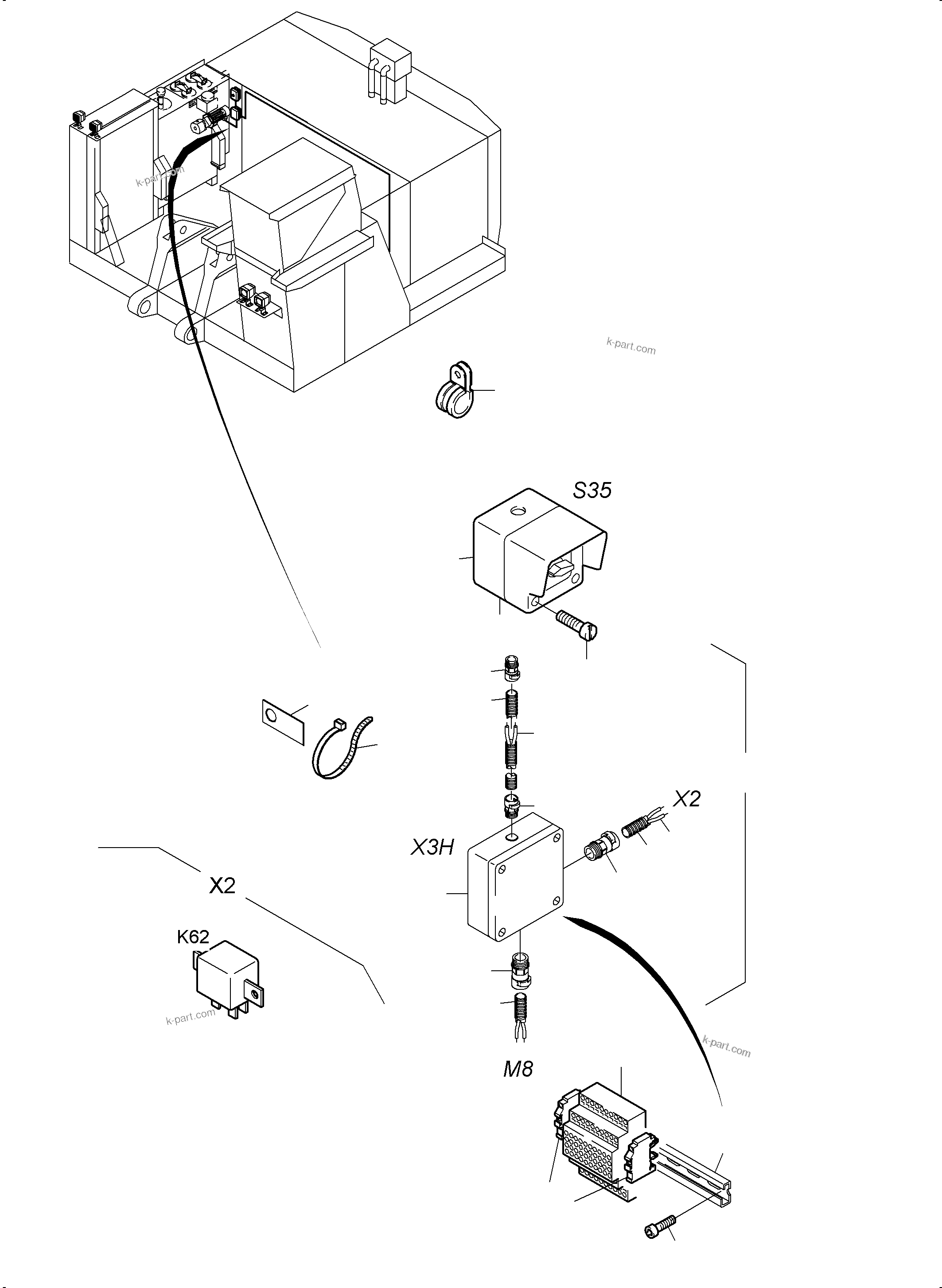 Komatsu parts book diagram for PC3000-6 S/N 46243: ELECTRIC PARTS - TRANSFUSING PUMP