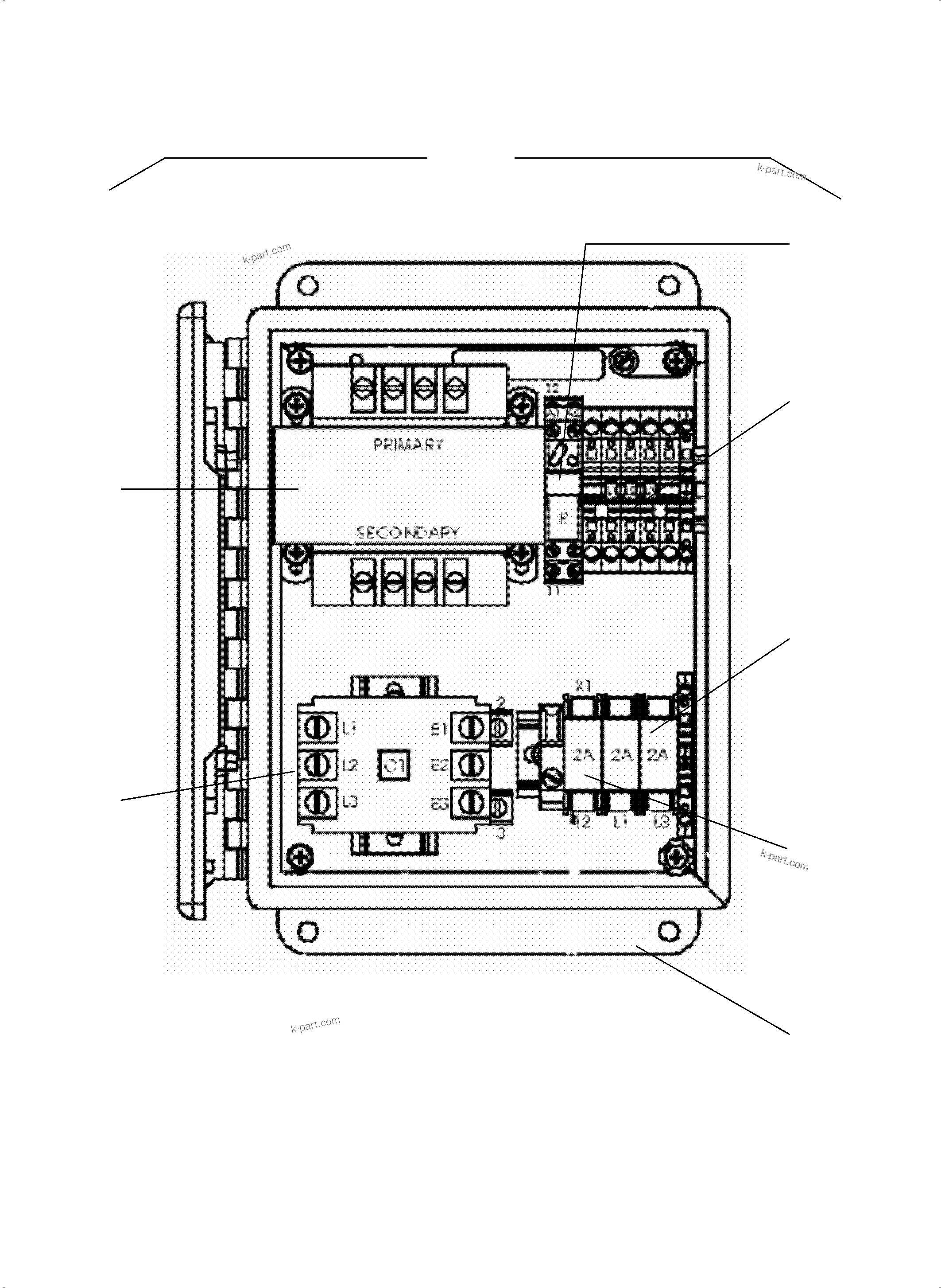 Komatsu parts book diagram for PC3000-6 S/N 46243: SWITCH BOX