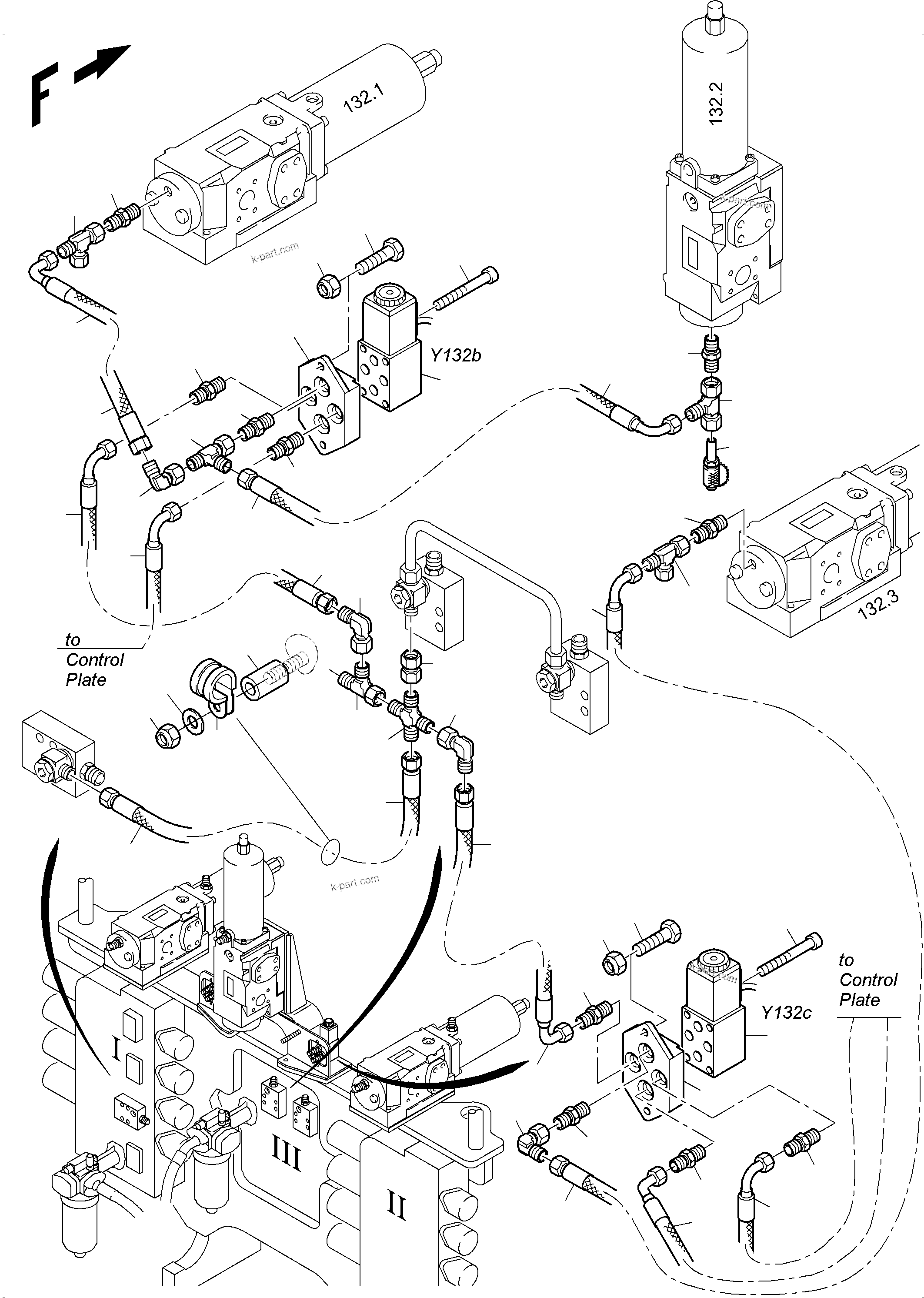 Komatsu parts book diagram for PC3000-6 S/N 46243: FLOAT POSITION