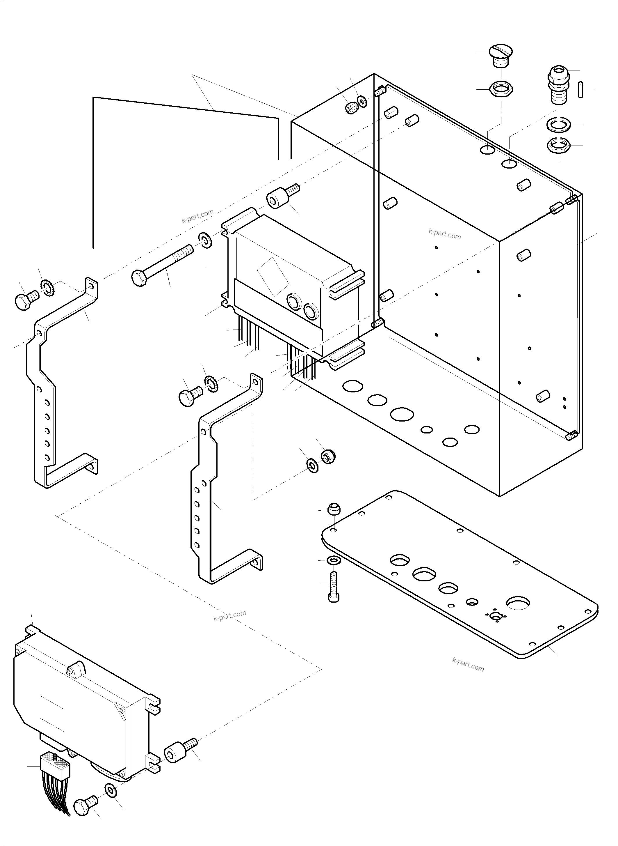 Komatsu parts book diagram for PC3000-6 S/N 46243: TERMINALBOX KOMTRAX