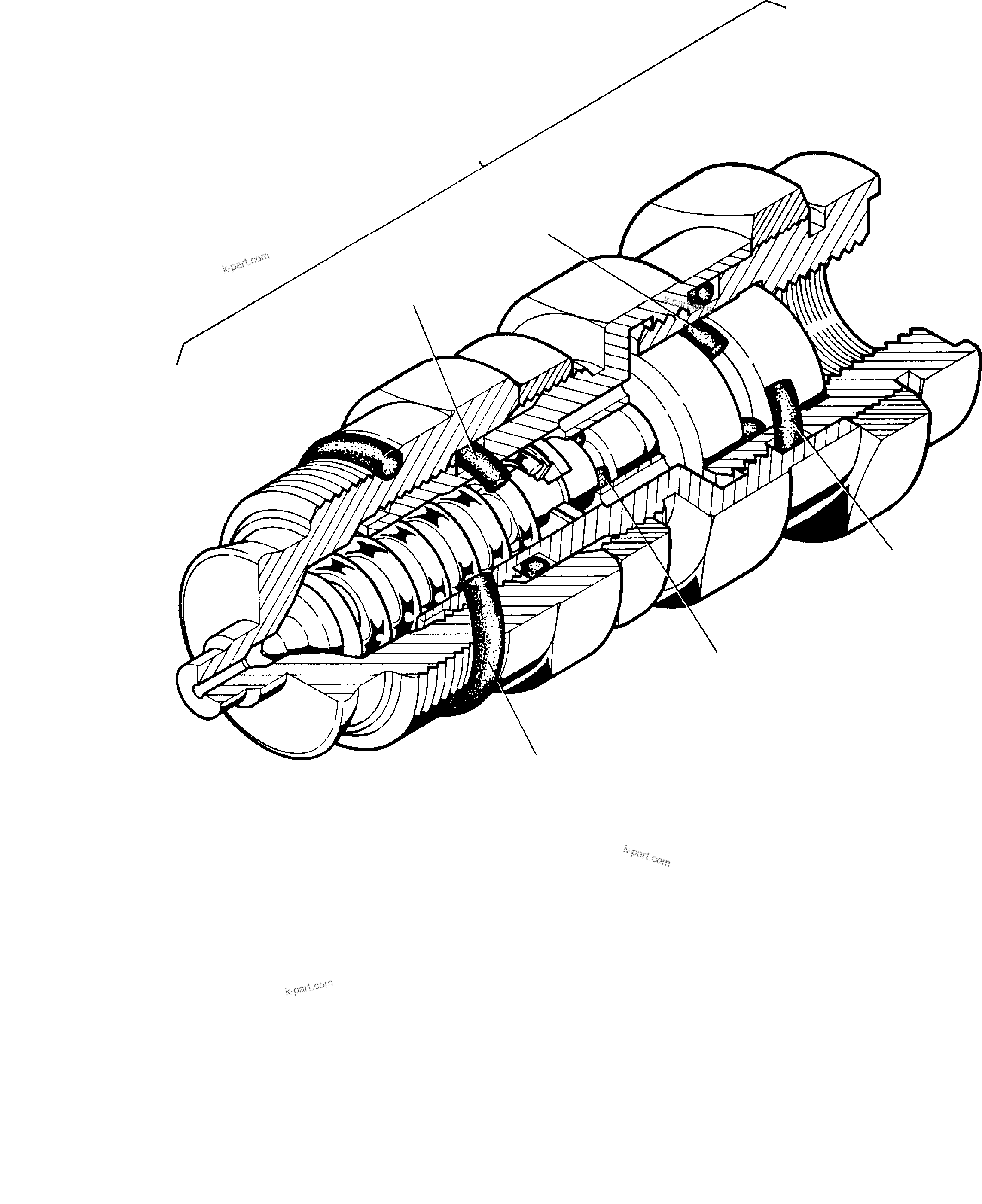 Komatsu parts book diagram for H135S S/N 61064: PRESSURE SEQUENCE STAGE