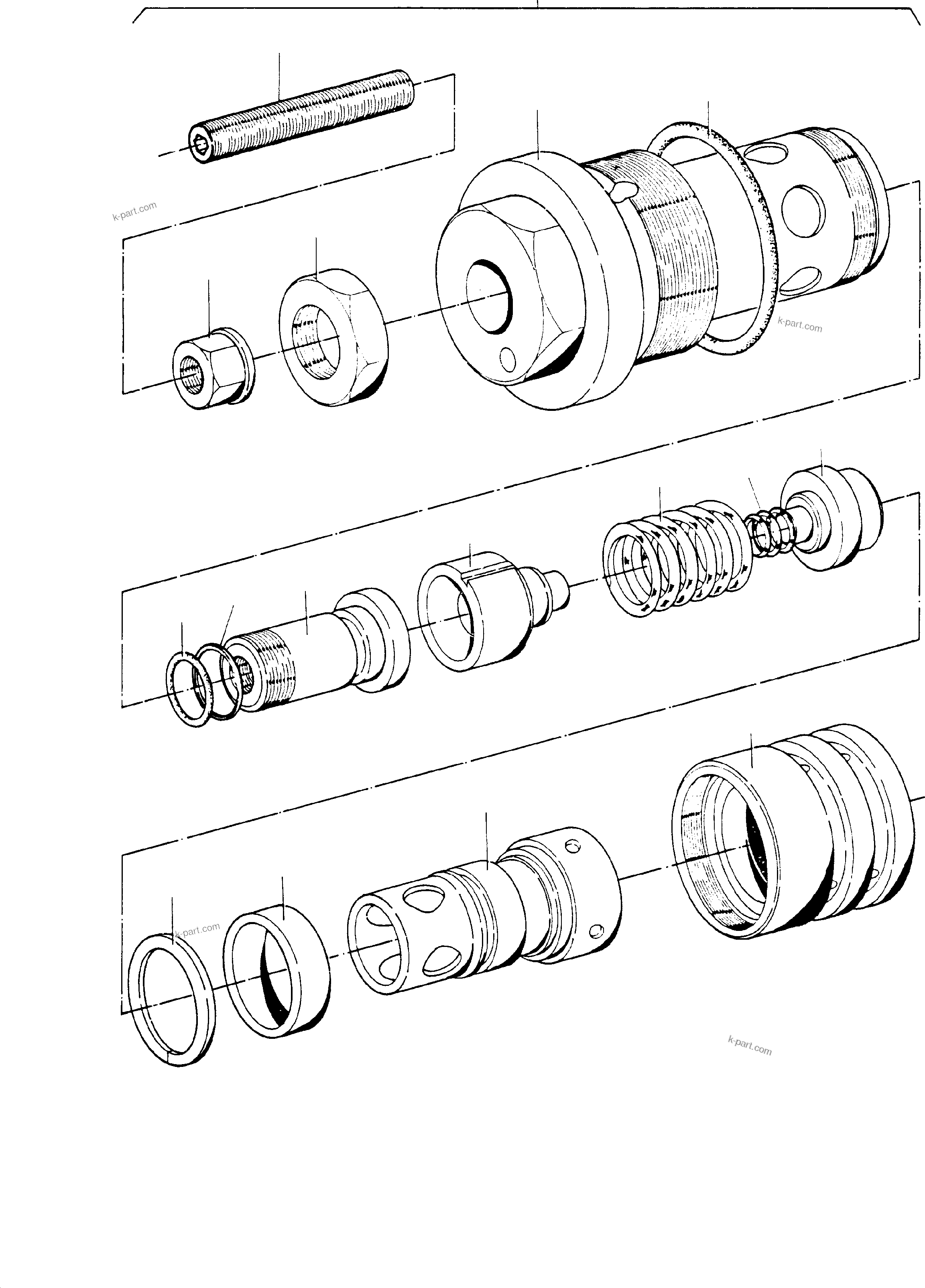 Komatsu parts book diagram for H135S S/N 61064: LOAD LIMITATION VALVE ARRANGEMENT