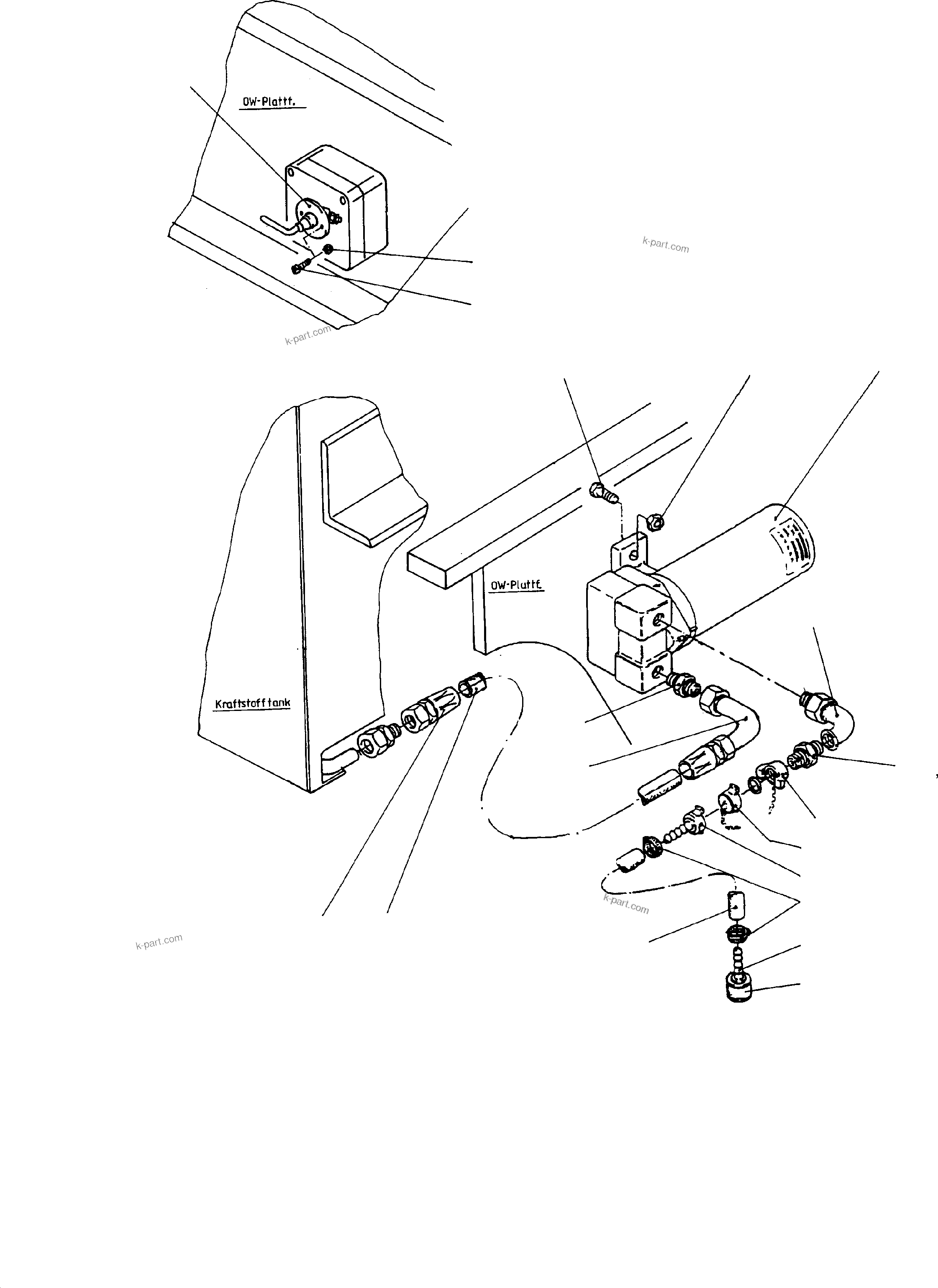 Komatsu parts book diagram for H135S S/N 61064: REFUELING SYSTEM