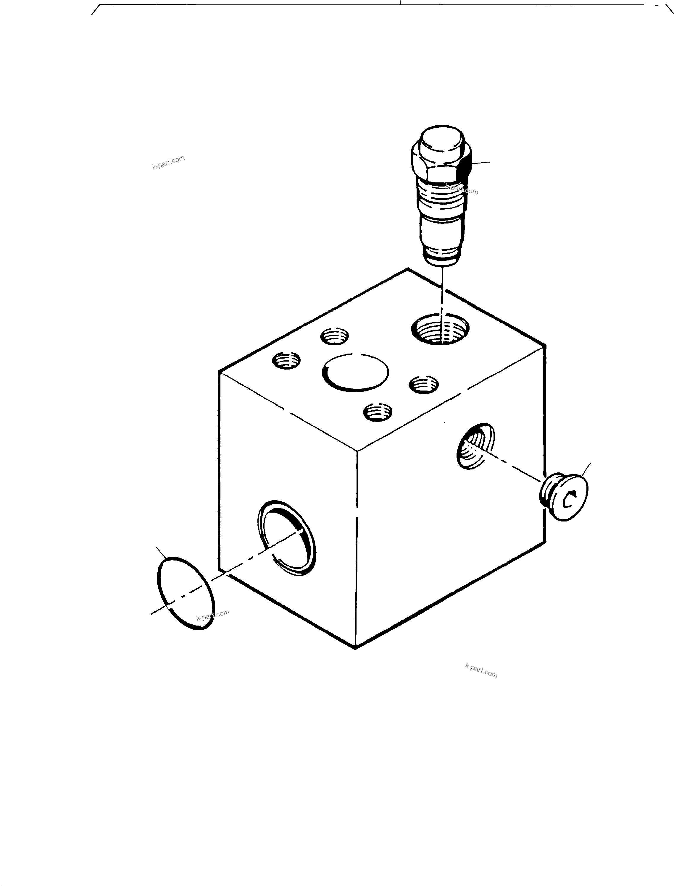 Komatsu parts book diagram for H135S S/N 61064: PRESSURE RELIEF VALVE