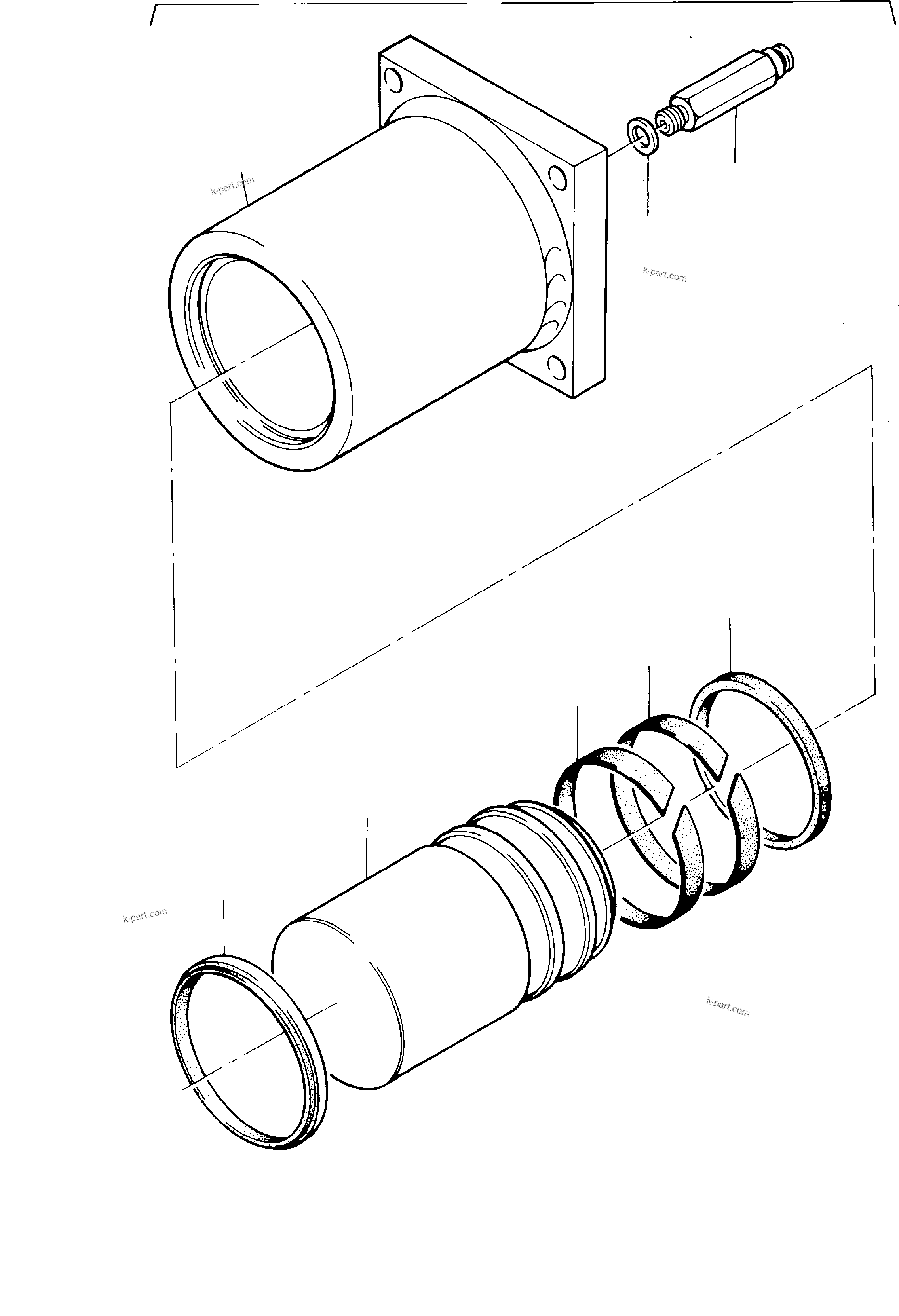 Komatsu parts book diagram for H135S S/N 61064: TRACK ADJUSTER (GREASE TENSIONING CYLINDER)