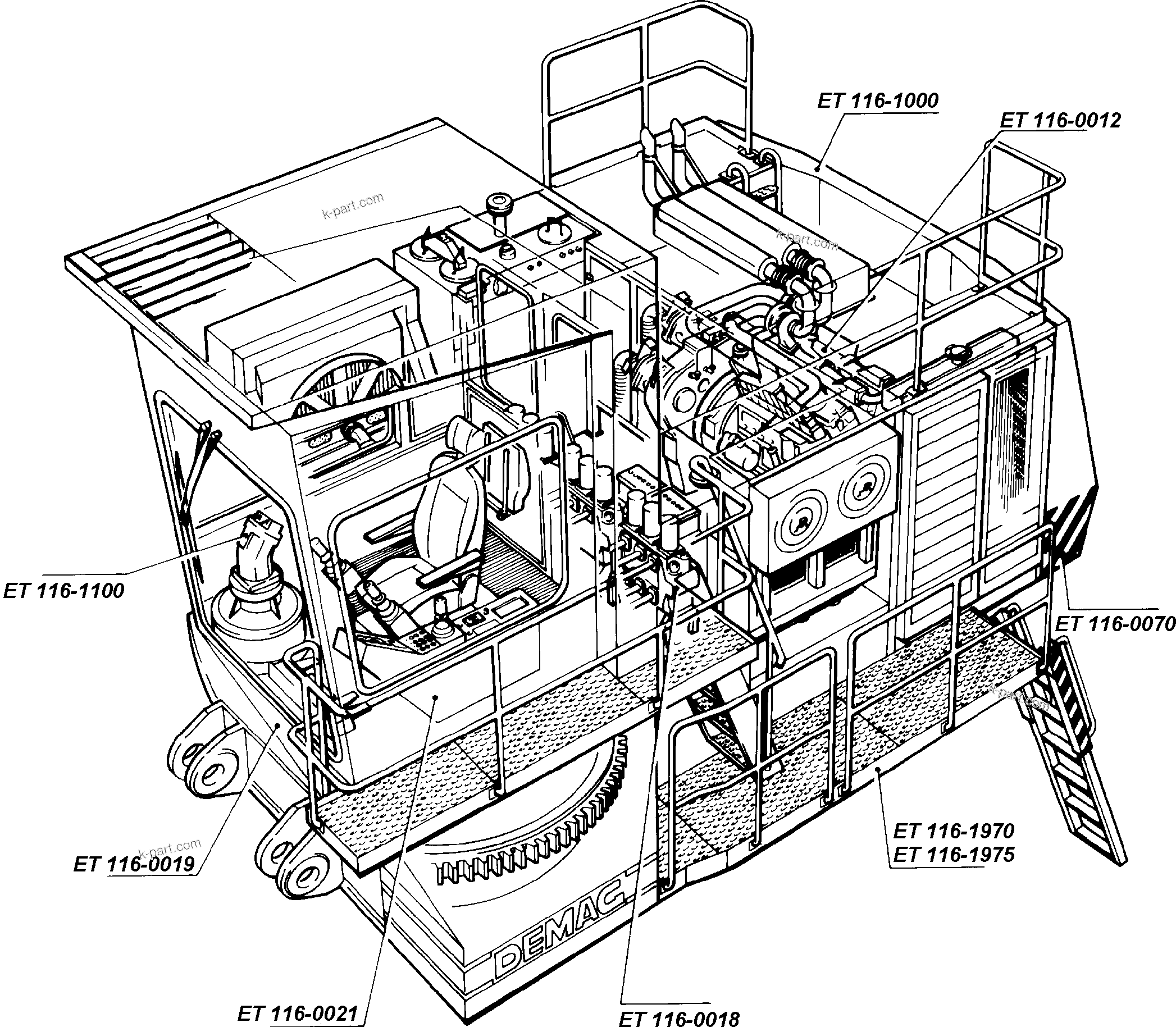 Komatsu parts book diagram for H135S S/N 61064: 