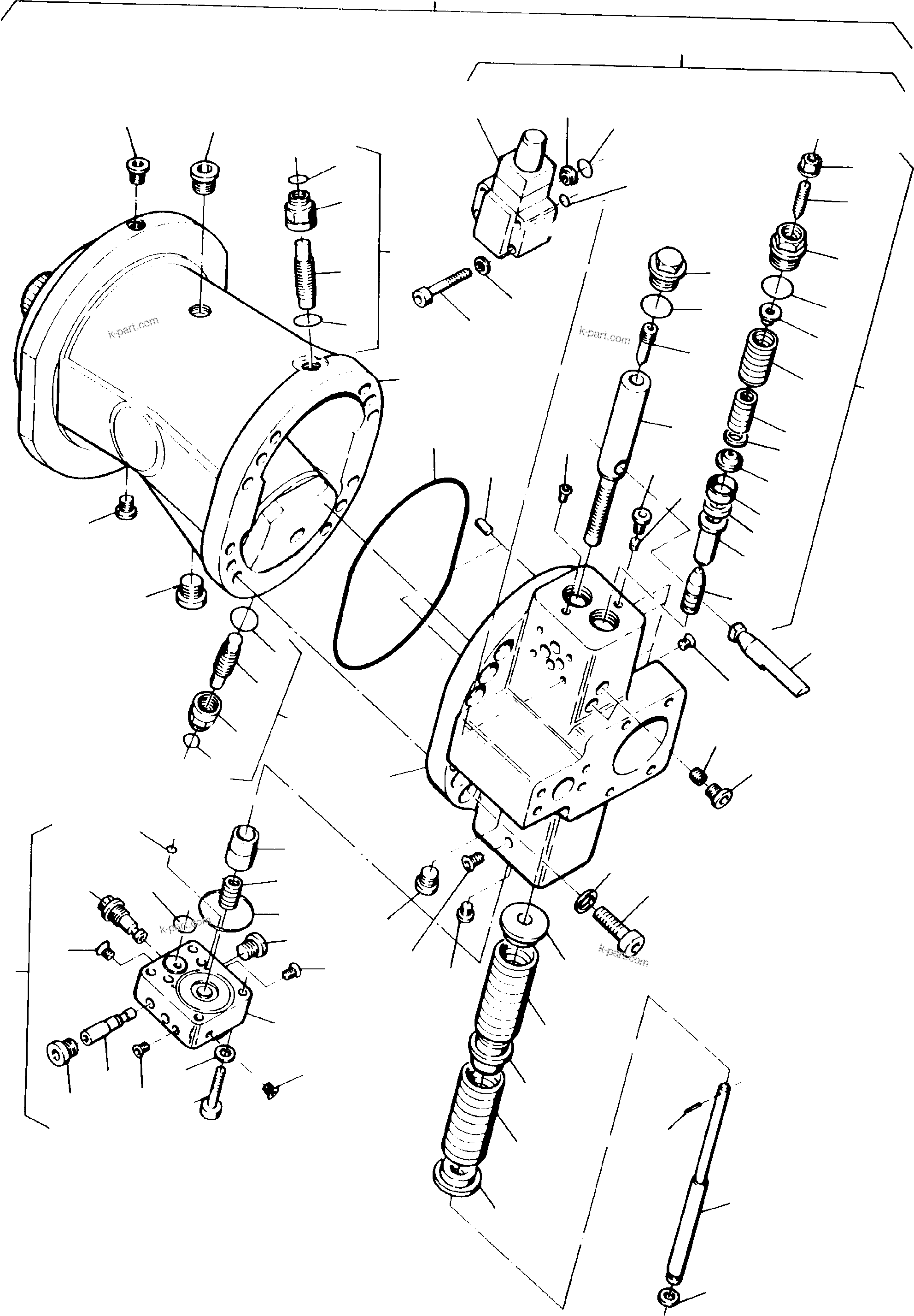 Komatsu parts book diagram for H135S S/N 61064: HYDRAULIC PUMP
