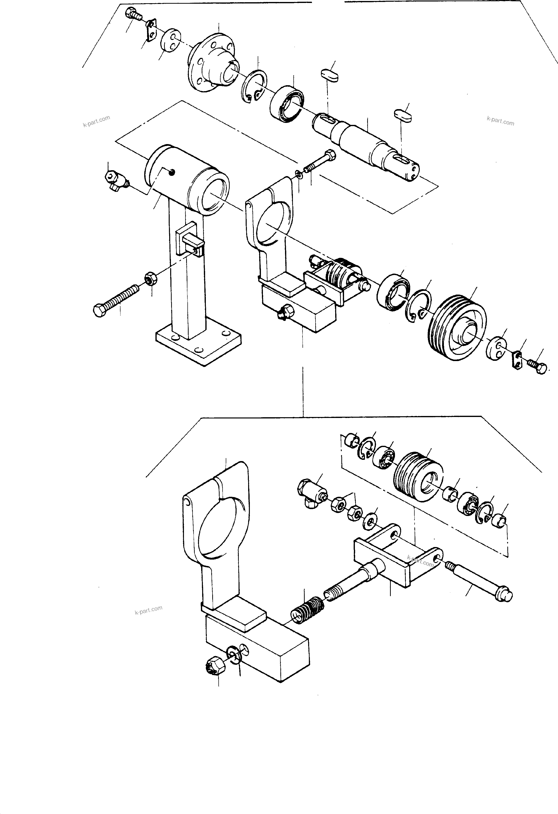 Komatsu parts book diagram for H135S S/N 61064: FAN MOUNTING - RADIATOR