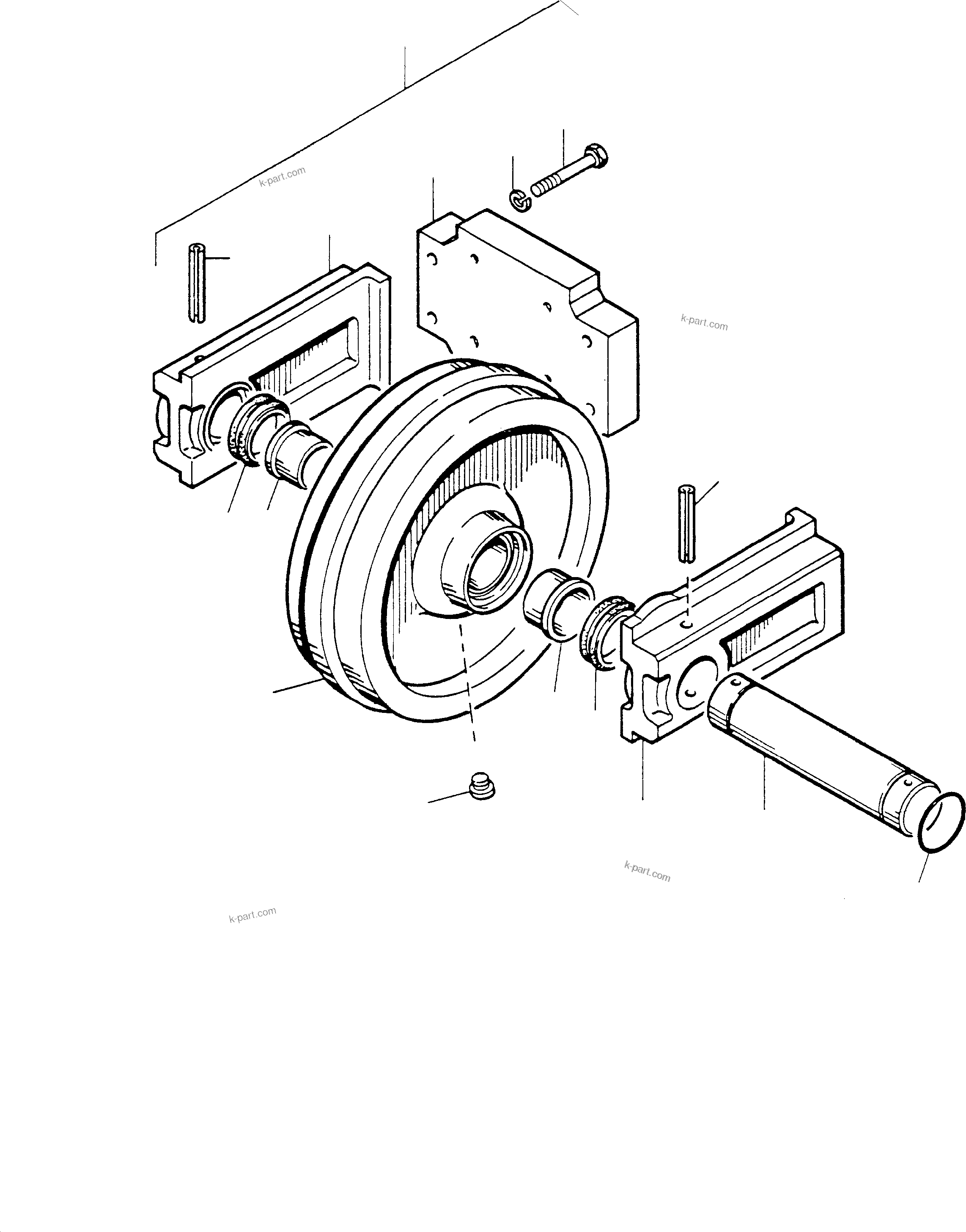 Komatsu parts book diagram for H135S S/N 61064: IDLER ASSY.