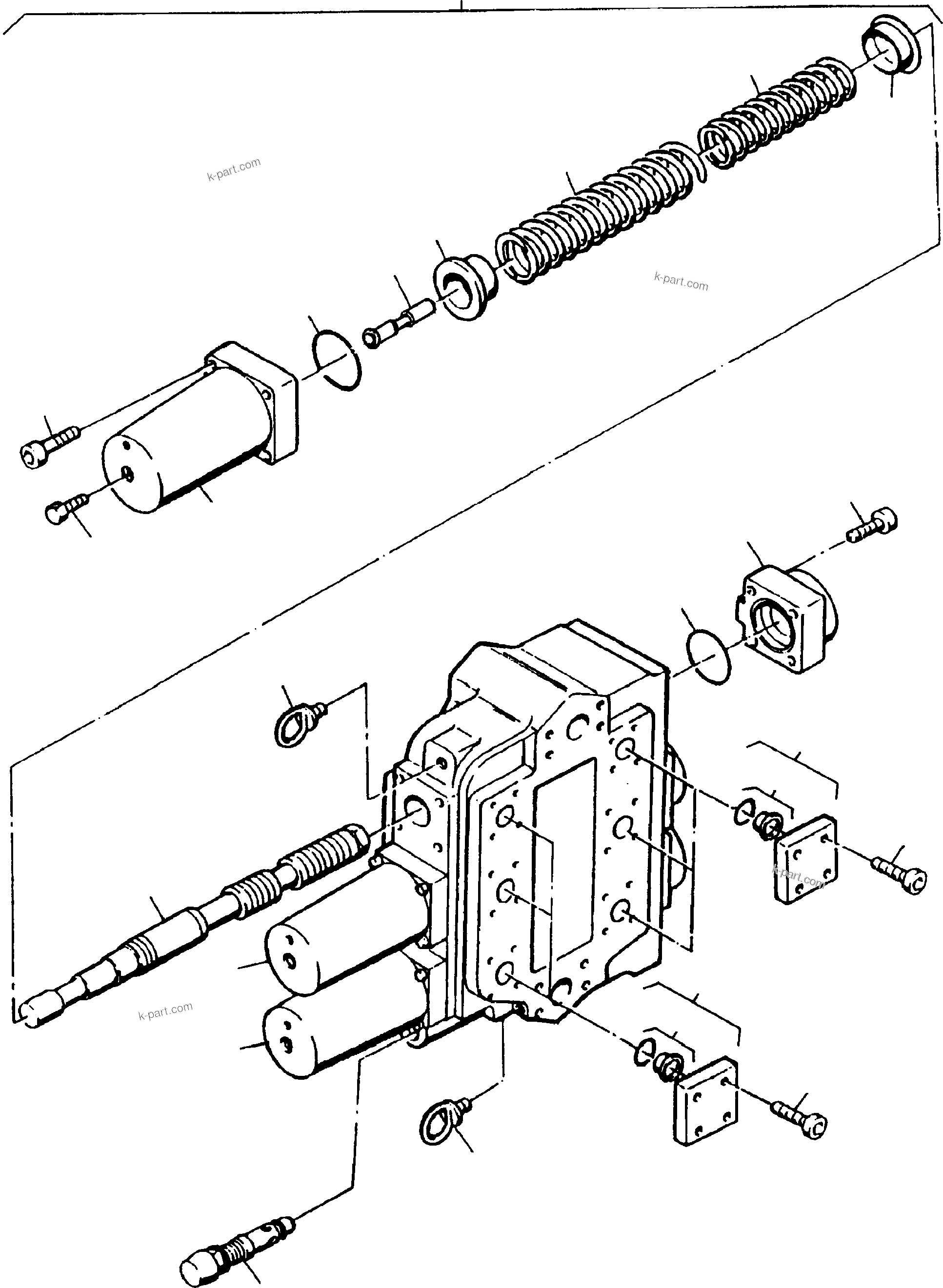 Komatsu parts book diagram for H135S S/N 61064: CONTROL BLOCK
