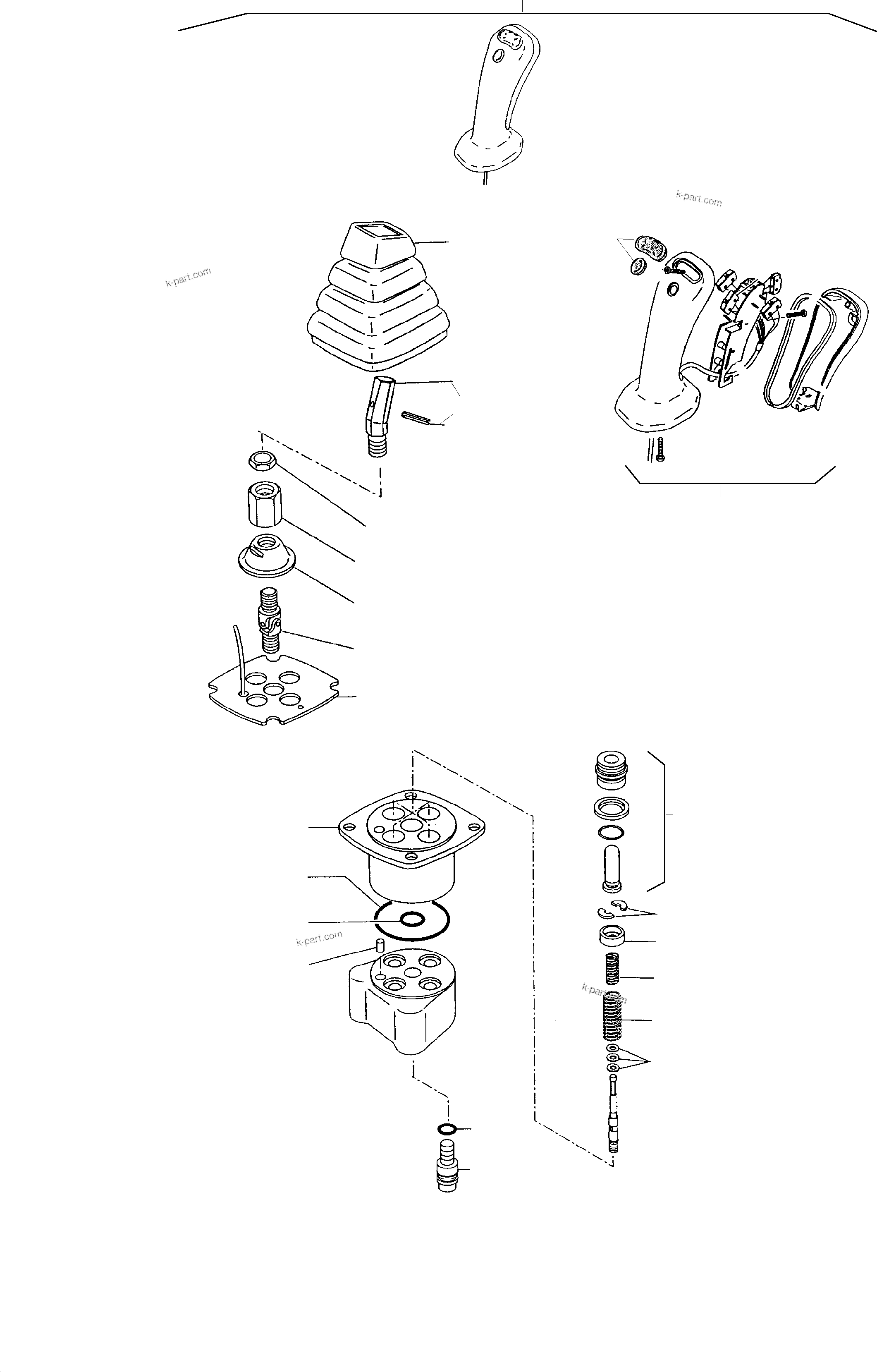 Komatsu parts book diagram for H135S S/N 61064: PILOT OIL UNIT