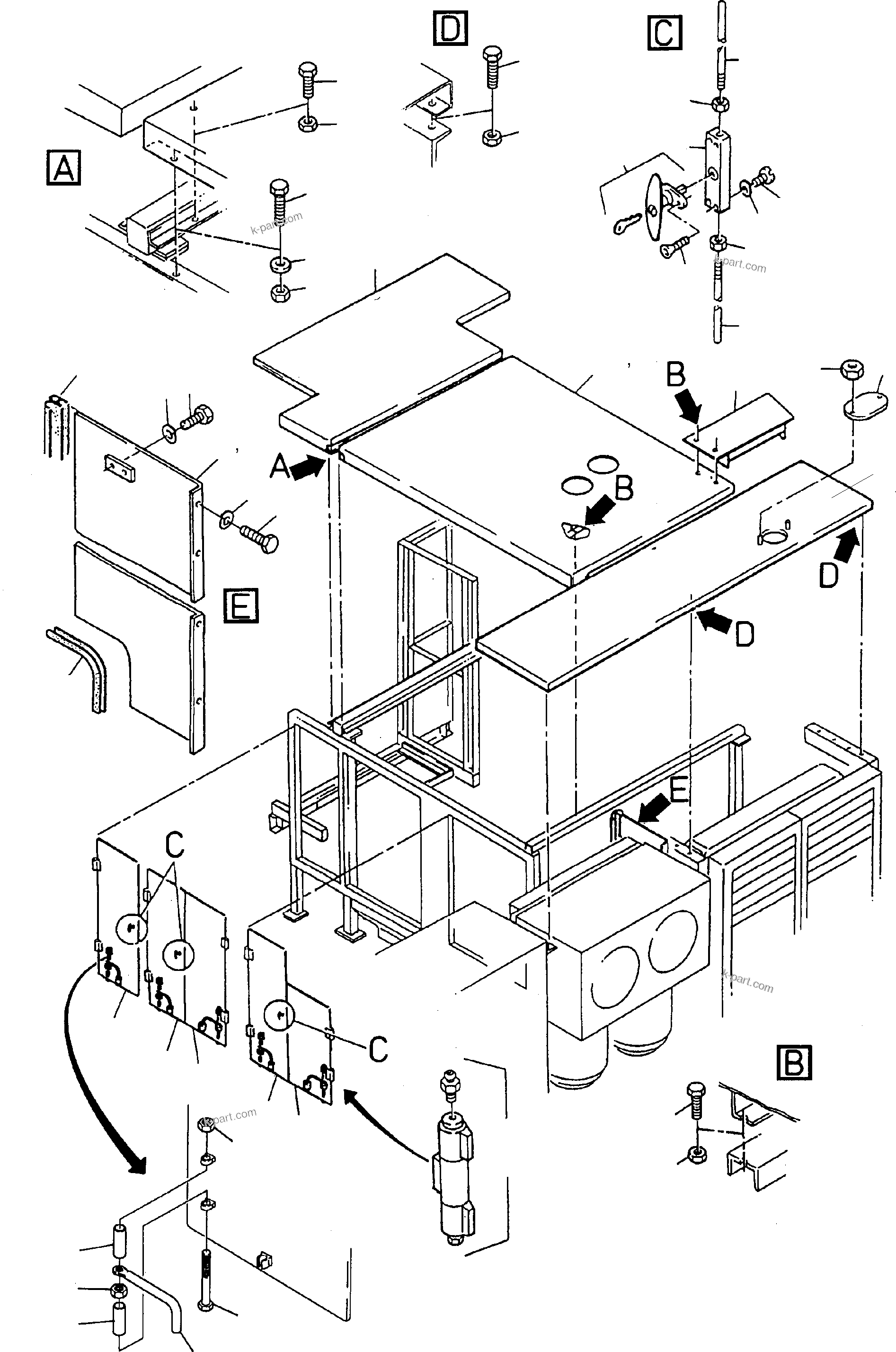 Komatsu parts book diagram for H135S S/N 61064: COVER