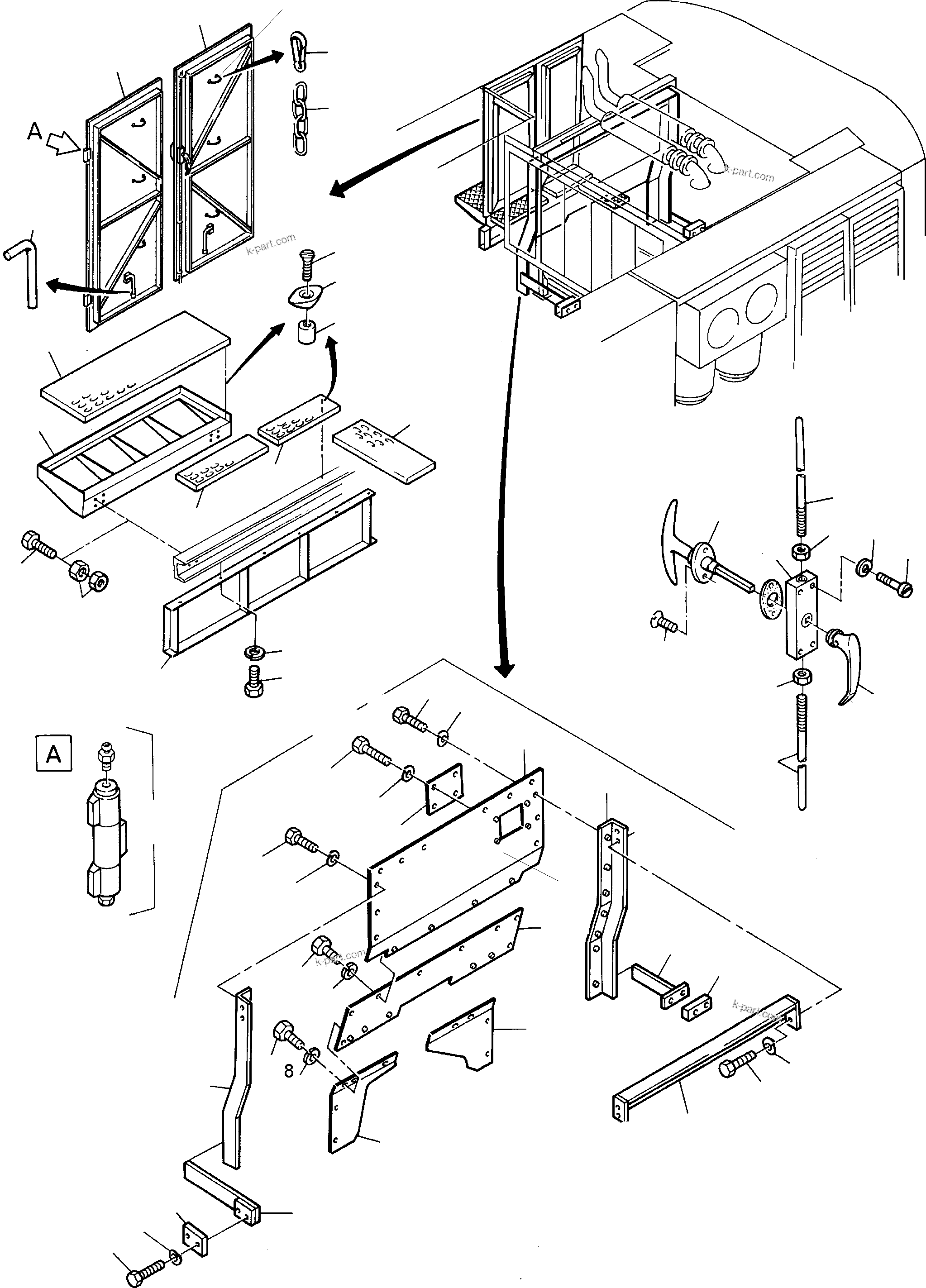 Komatsu parts book diagram for H135S S/N 61064: COVER