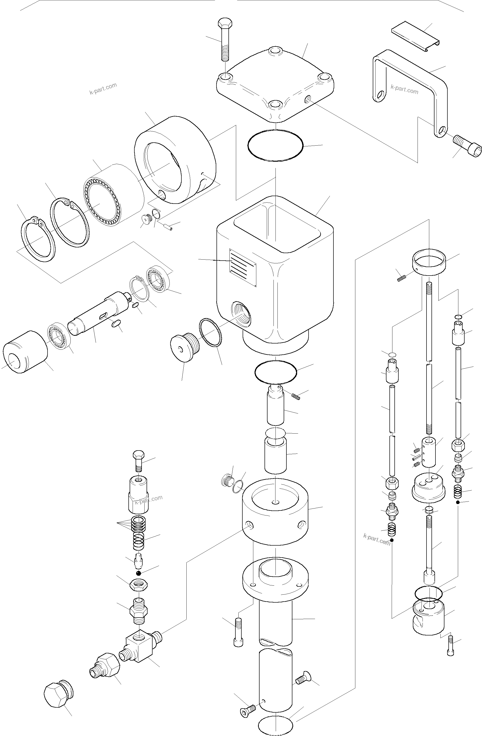Komatsu parts book diagram for H135S S/N 61064: ELECTR. BARREL PUMP