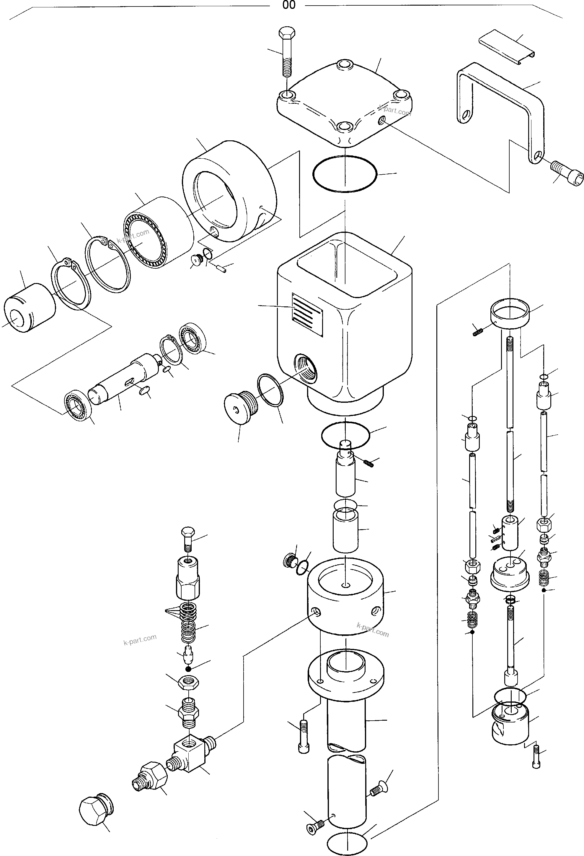 Komatsu parts book diagram for H135S S/N 61064: ELECTRIC BARREL PUMP