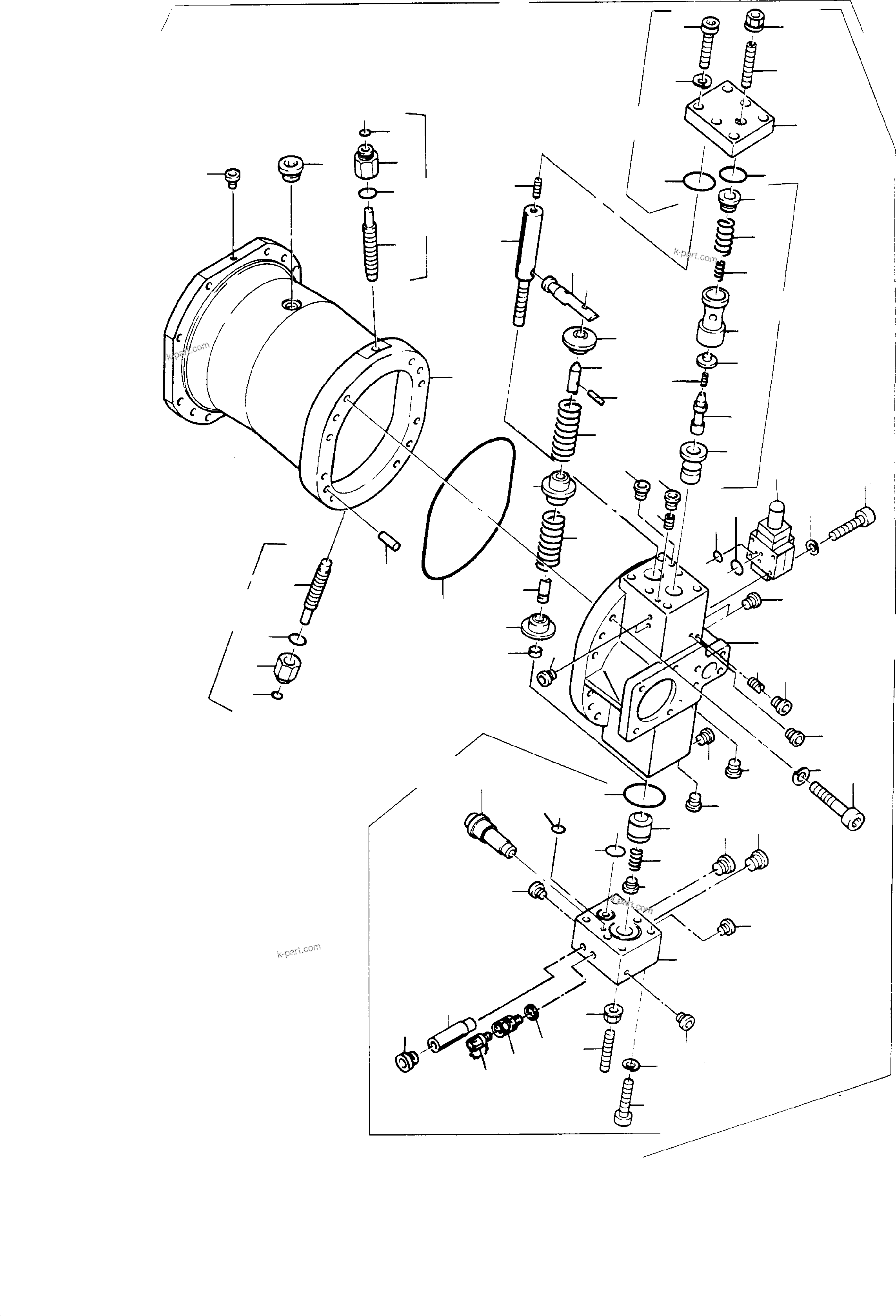 Komatsu parts book diagram for H285 S/N 78099: HYDR.-PUMP