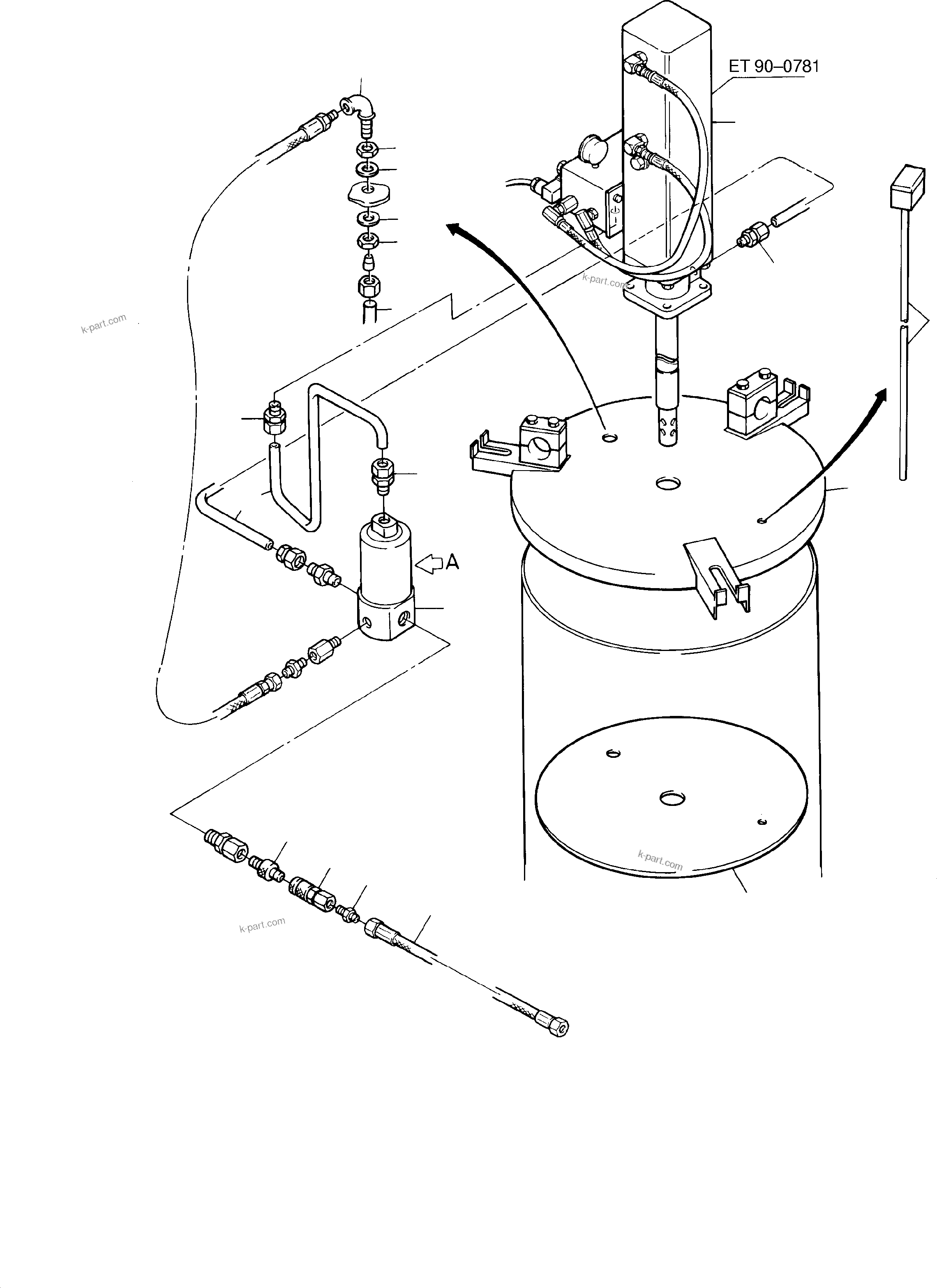 Komatsu parts book diagram for H285 S/N 78099: LUBE PUMP STATION