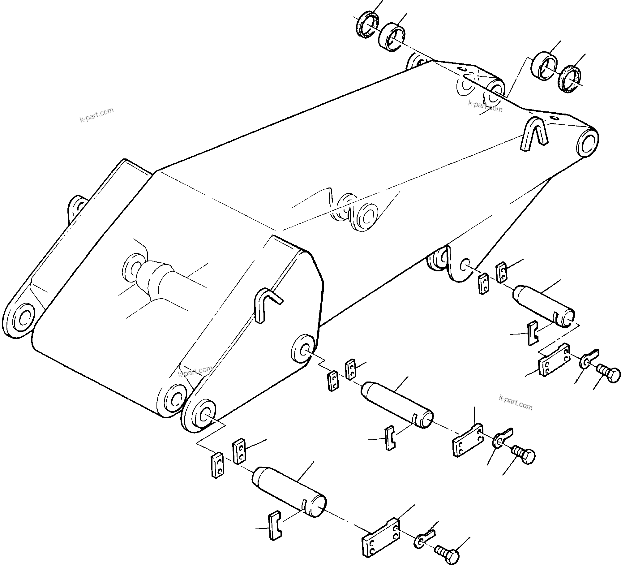 Komatsu parts book diagram for H285 S/N 78099: BULLCLAM BUCKET - BOOM